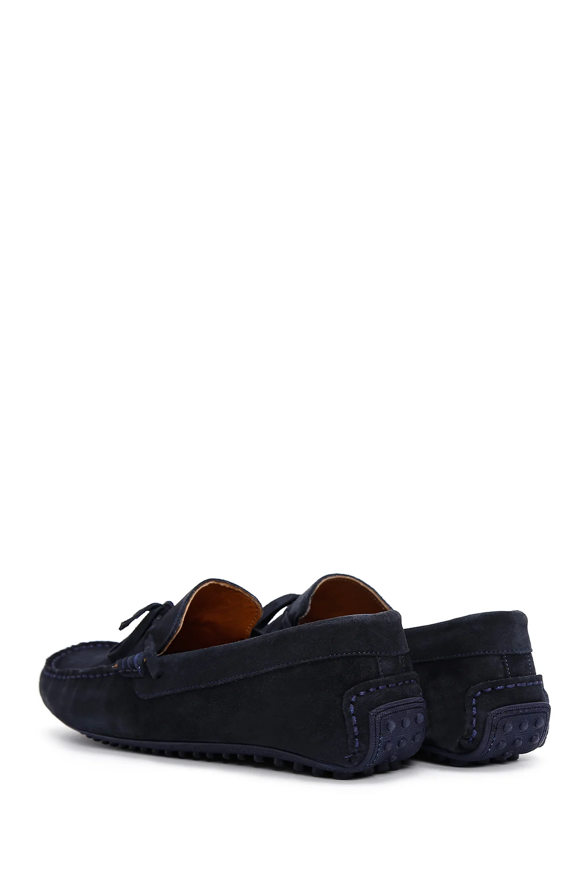 Erkek Lacivert Süet Deri Casual Loafer - Image 5