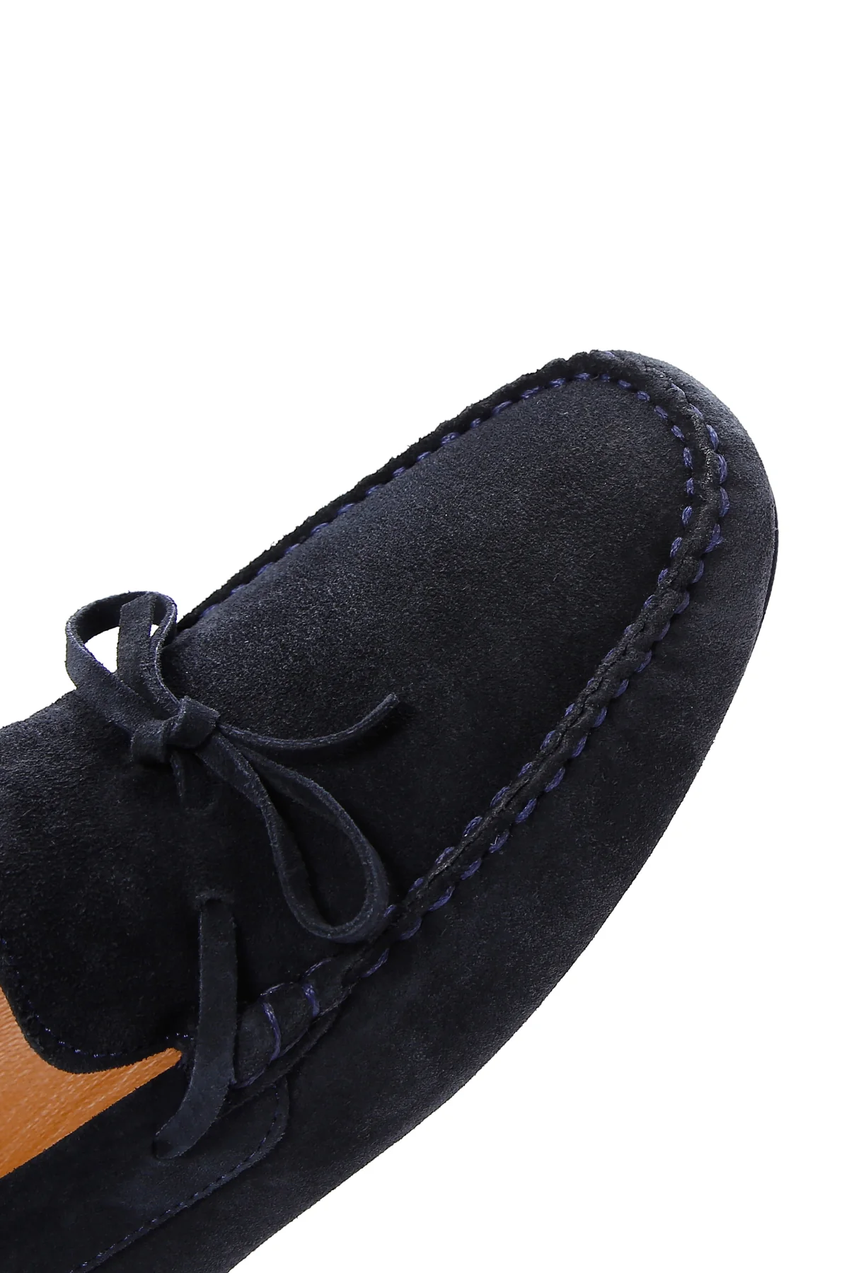 Erkek Lacivert Süet Deri Casual Loafer - Image 8