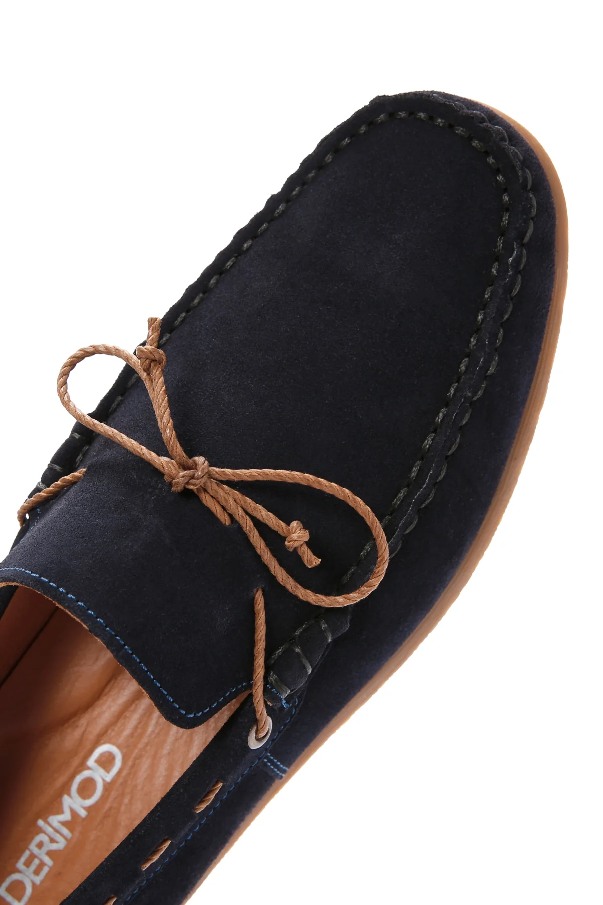 Erkek Lacivert Süet Deri Casual Loafer - Image 10
