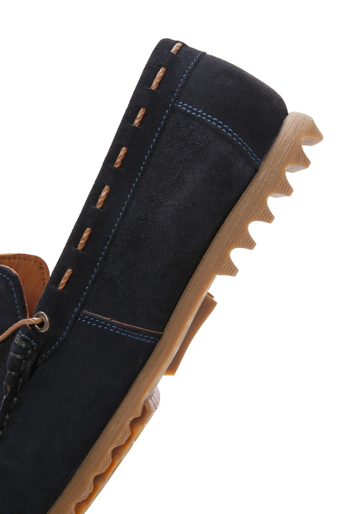 Erkek Lacivert Süet Deri Casual Loafer - Image 8