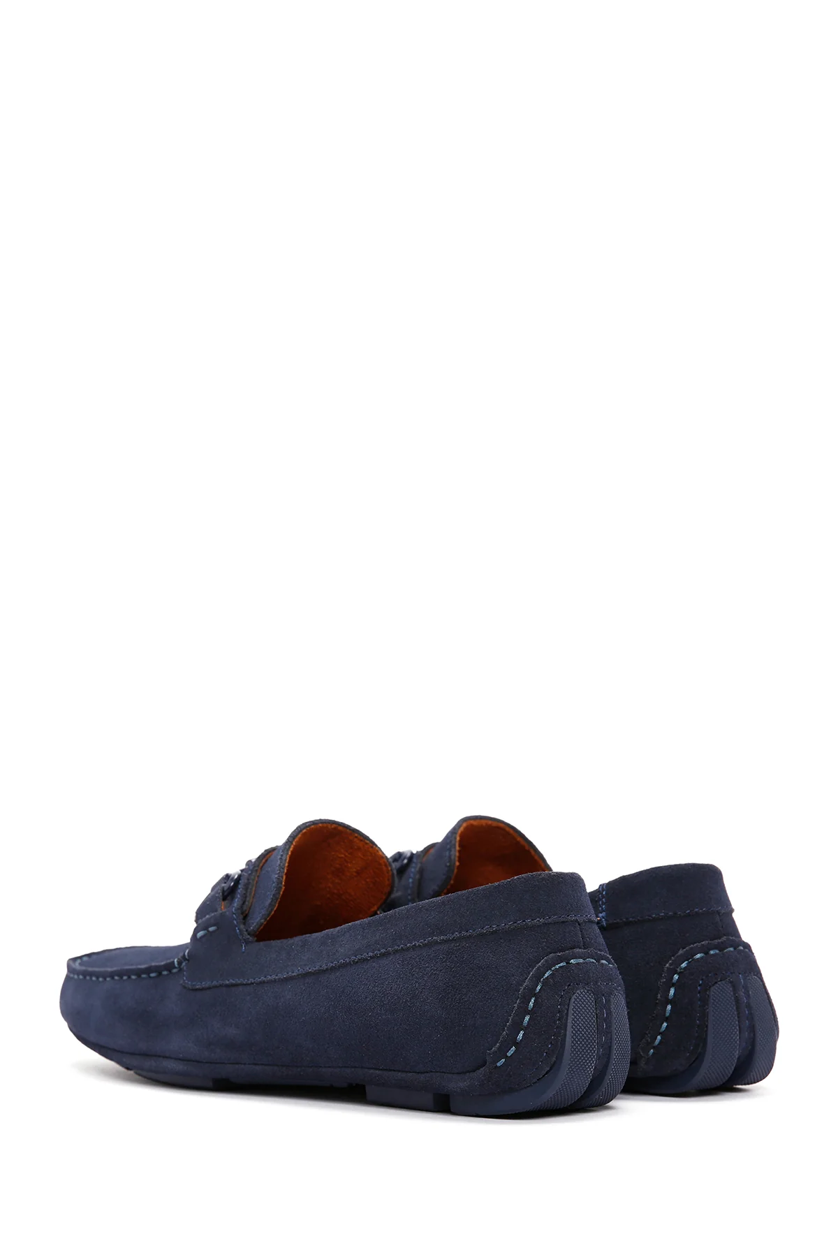 Erkek Lacivert Süet Deri Casual Loafer - Image 5