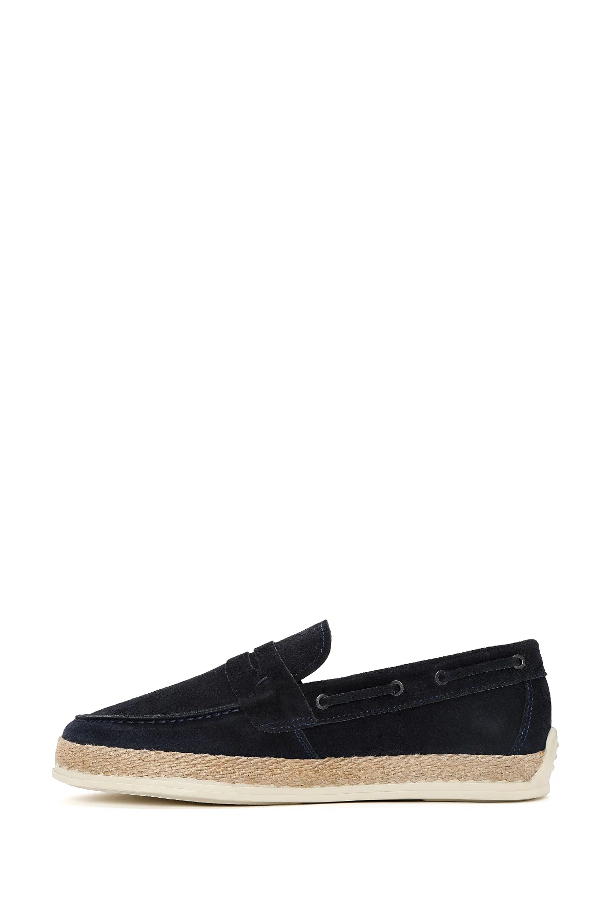 Erkek Lacivert Süet Deri Casual Loafer - Image 2