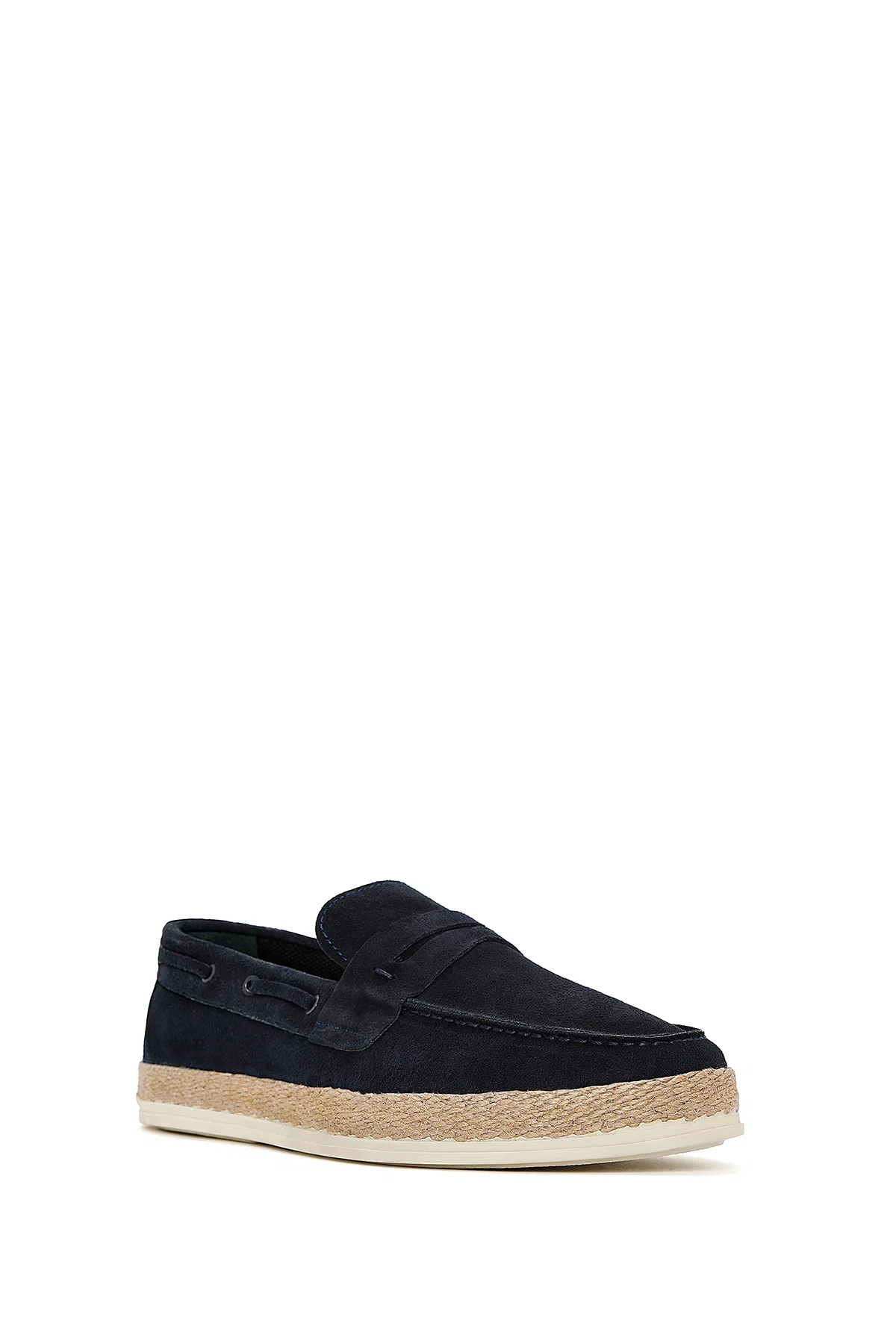Erkek Lacivert Süet Deri Casual Loafer - Image 6