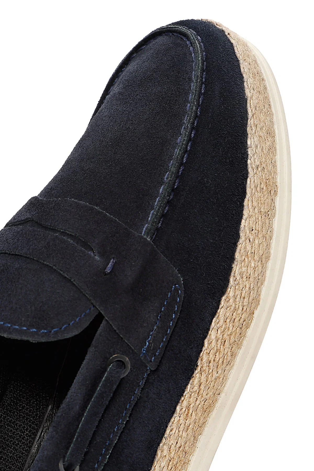 Erkek Lacivert Süet Deri Casual Loafer - Image 8