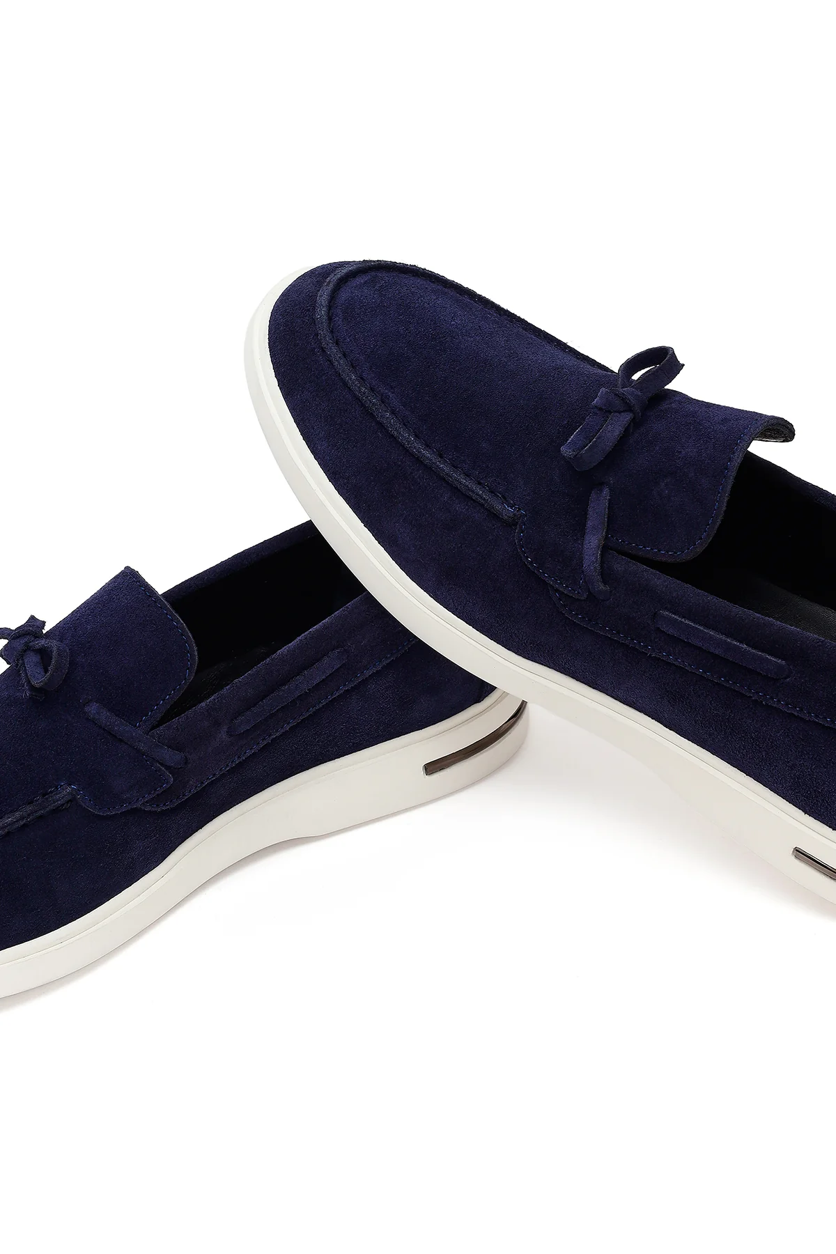 Erkek Lacivert Süet Deri Casual Loafer - Image 10