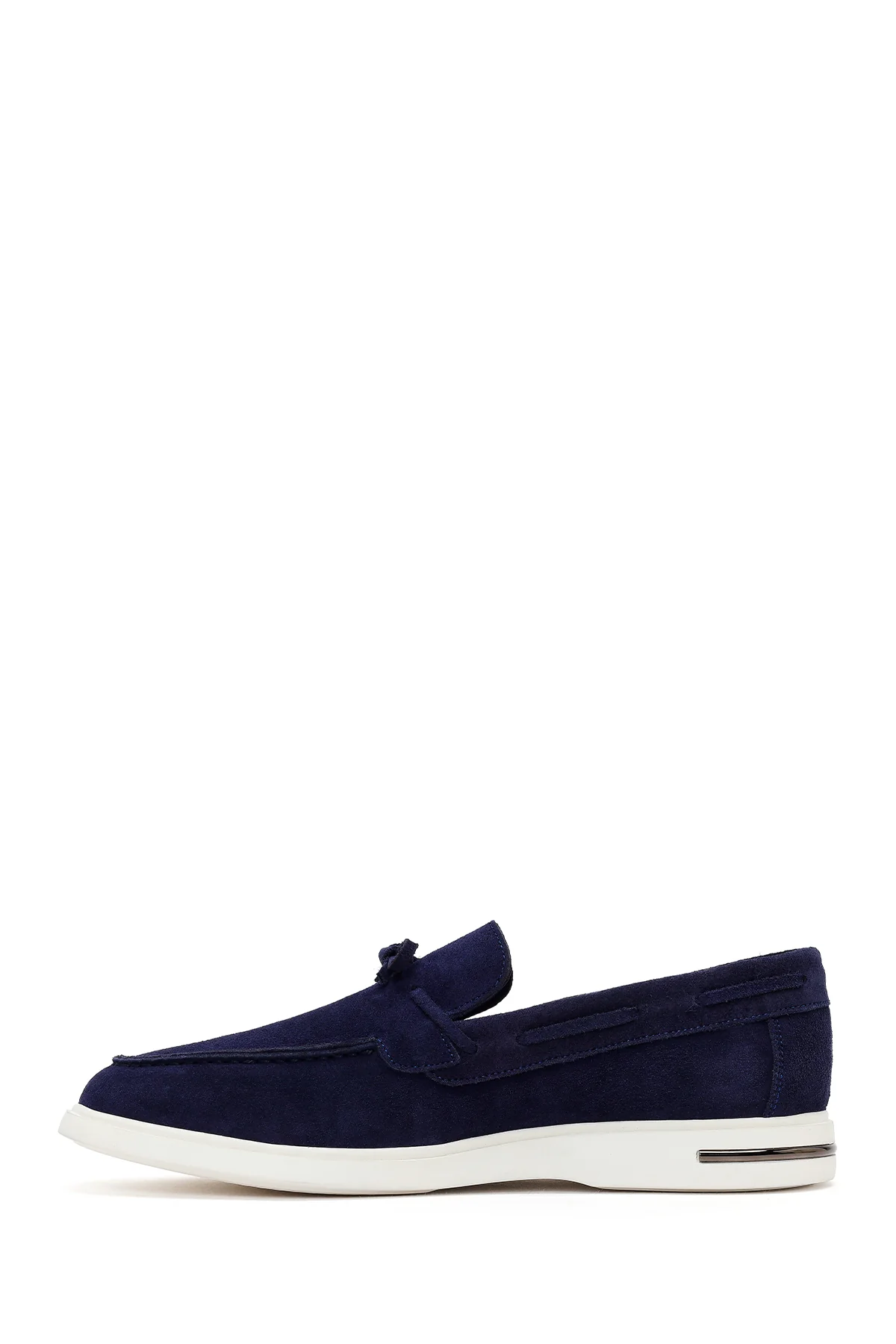 Erkek Lacivert Süet Deri Casual Loafer - Image 3