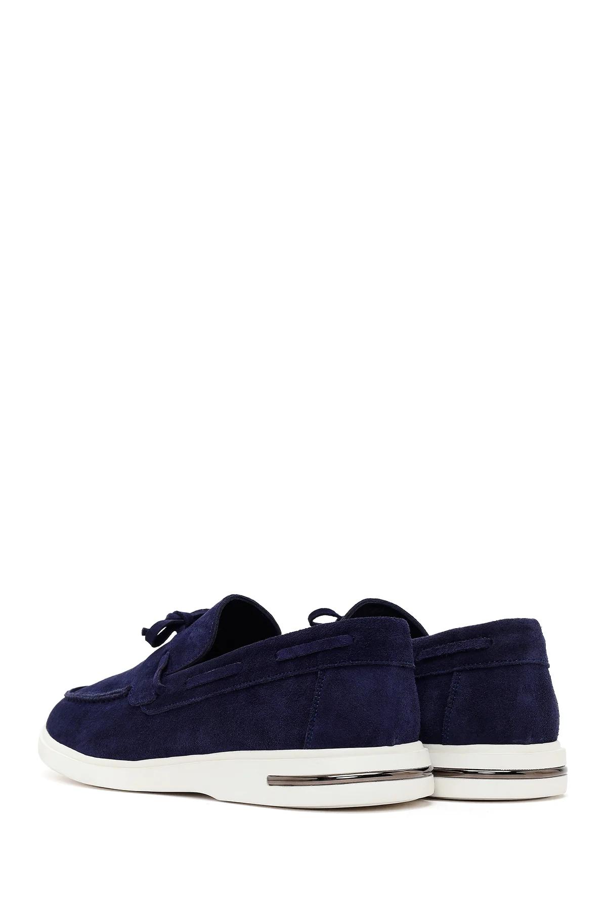 Erkek Lacivert Süet Deri Casual Loafer - Image 6