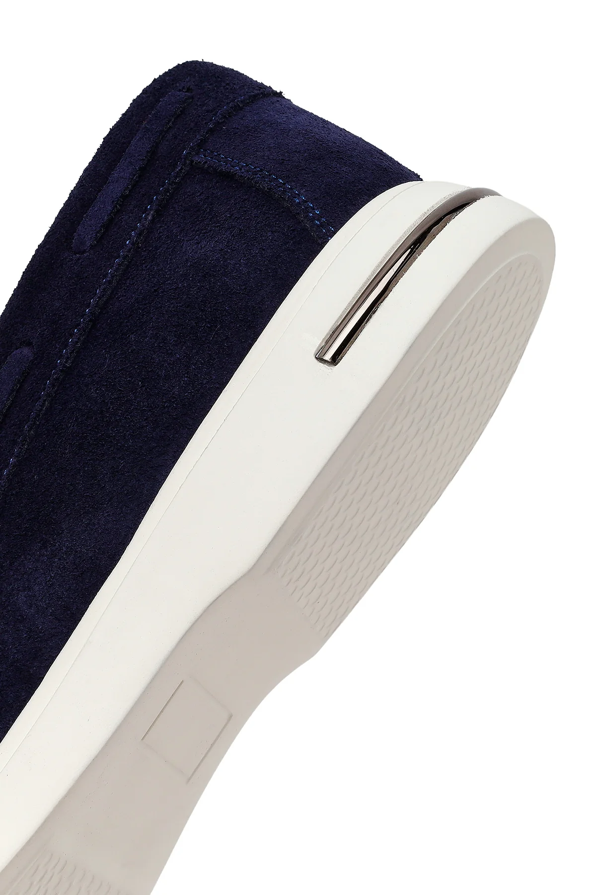 Erkek Lacivert Süet Deri Casual Loafer - Image 8