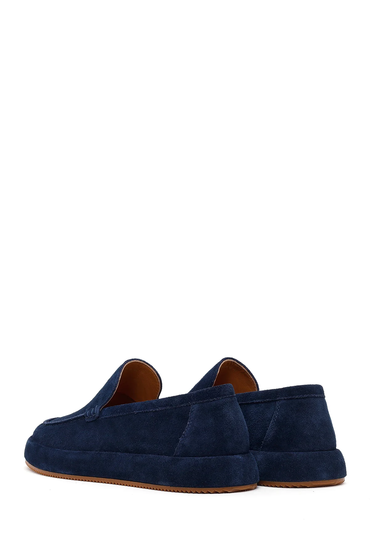 Erkek Lacivert Süet Deri Casual Loafer - Image 7