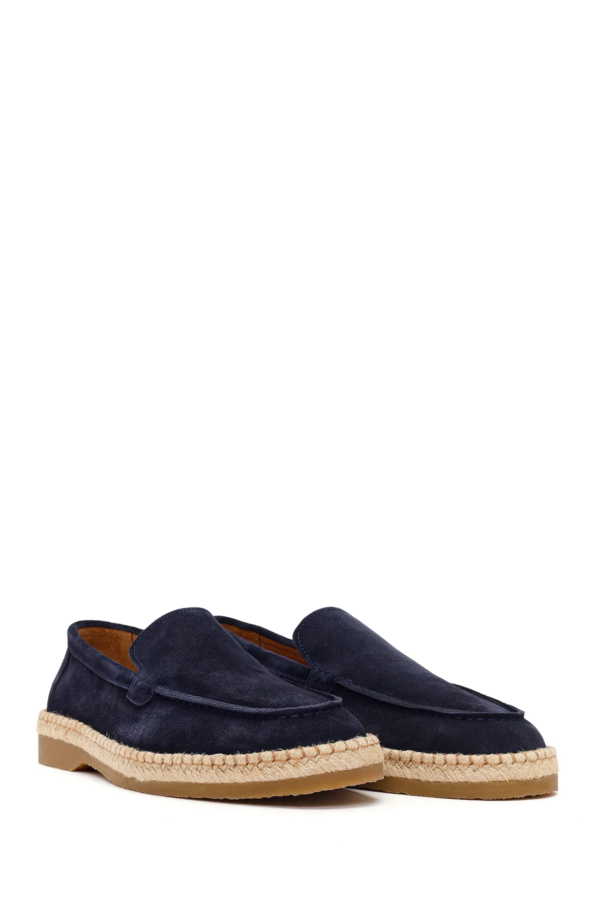 Erkek Lacivert Süet Deri Casual Loafer - Image 2