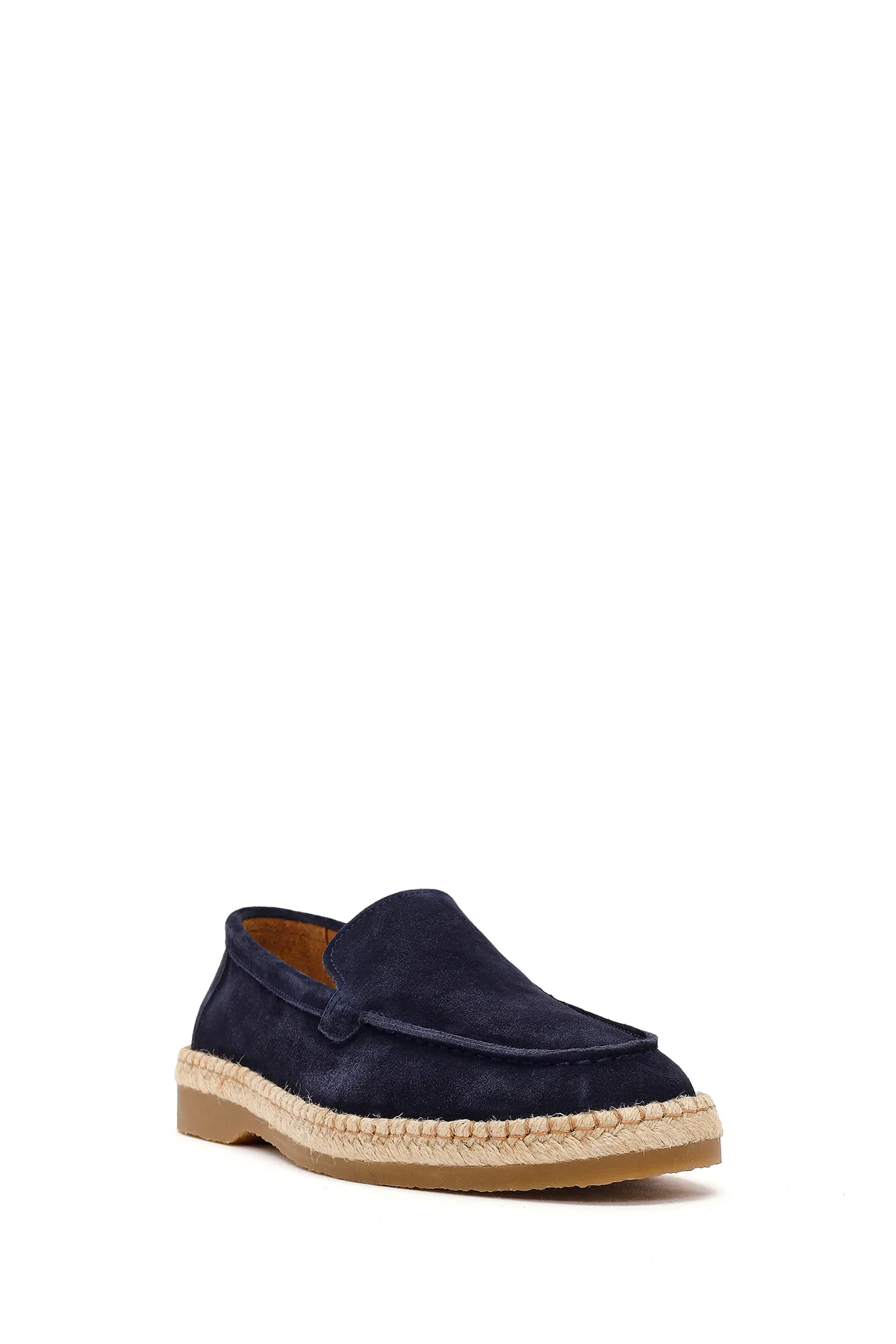 Erkek Lacivert Süet Deri Casual Loafer - Image 7
