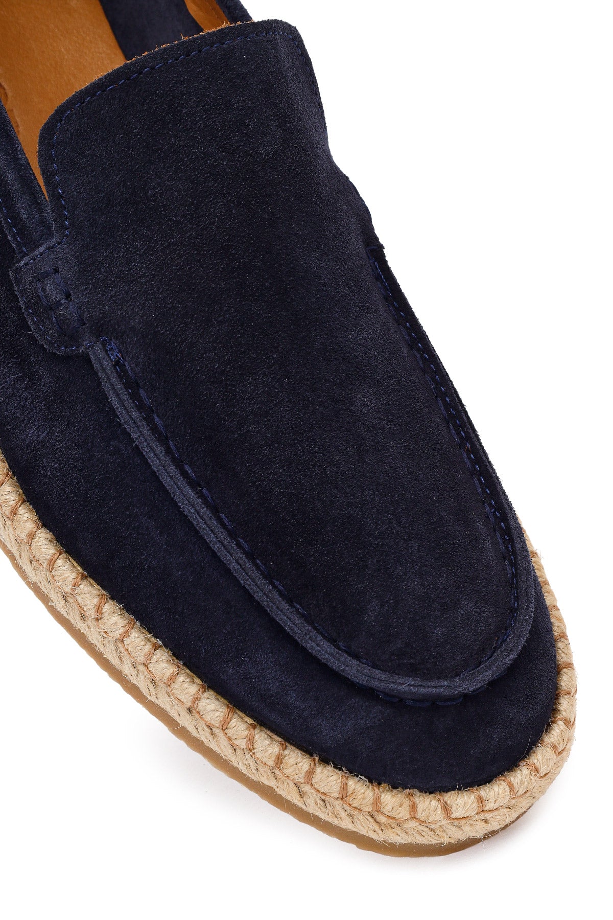 Erkek Lacivert Süet Deri Casual Loafer - Image 9