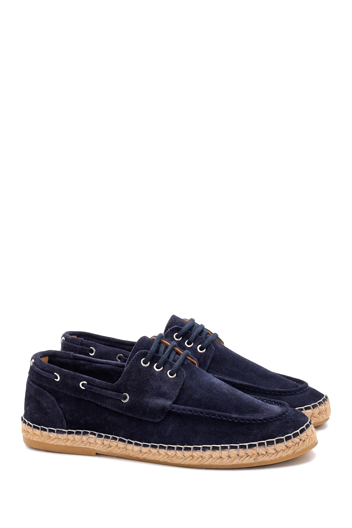 Erkek Lacivert Süet Deri Espadril - Image 3