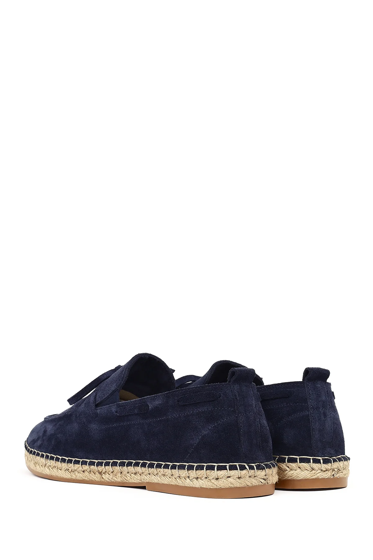 Erkek Lacivert Süet Deri Espadril - Image 6