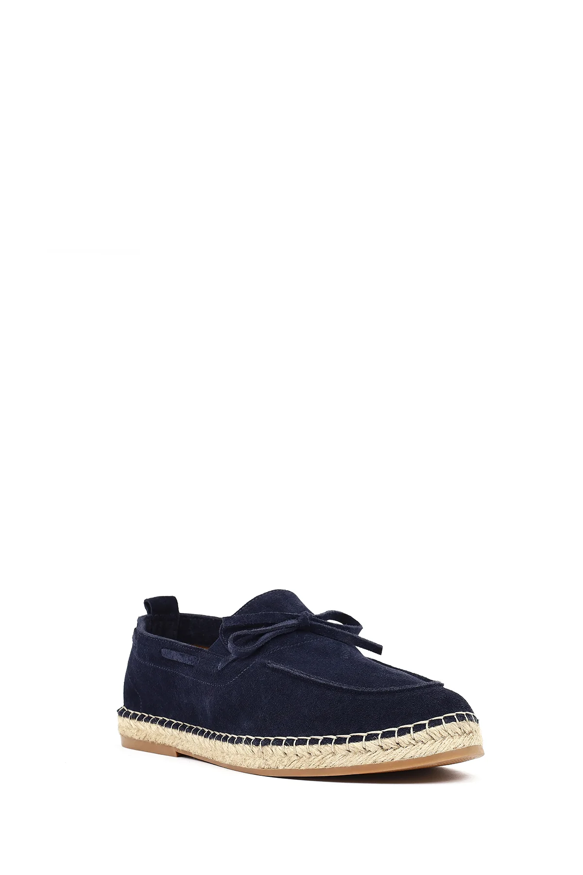 Erkek Lacivert Süet Deri Espadril - Image 7