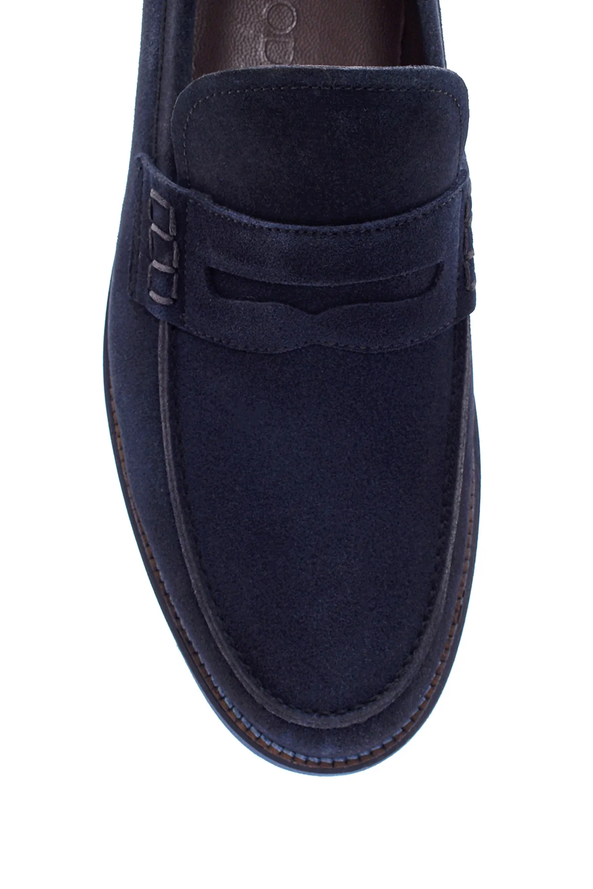 Erkek Lacivert Süet Deri Loafer - Image 6