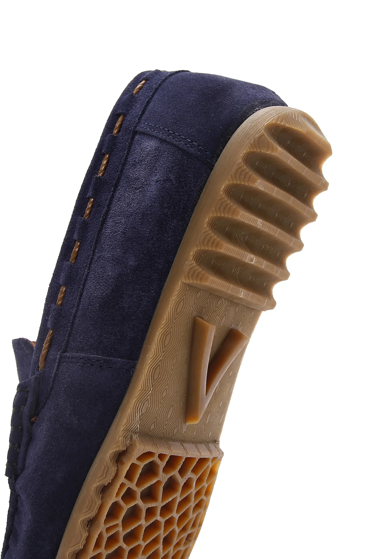 Erkek Lacivert Süet Deri Loafer - Image 8