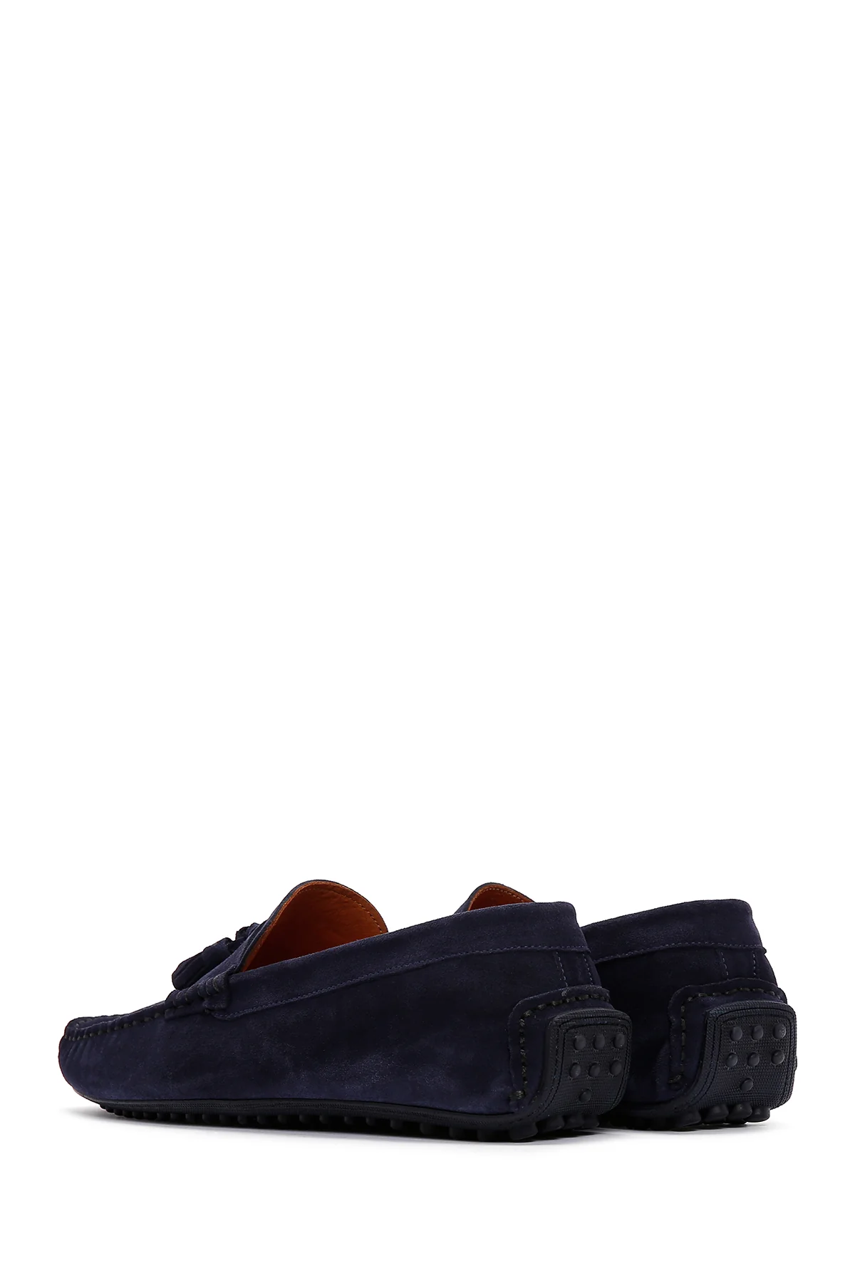 Erkek Lacivert Süet Deri Loafer - Image 5