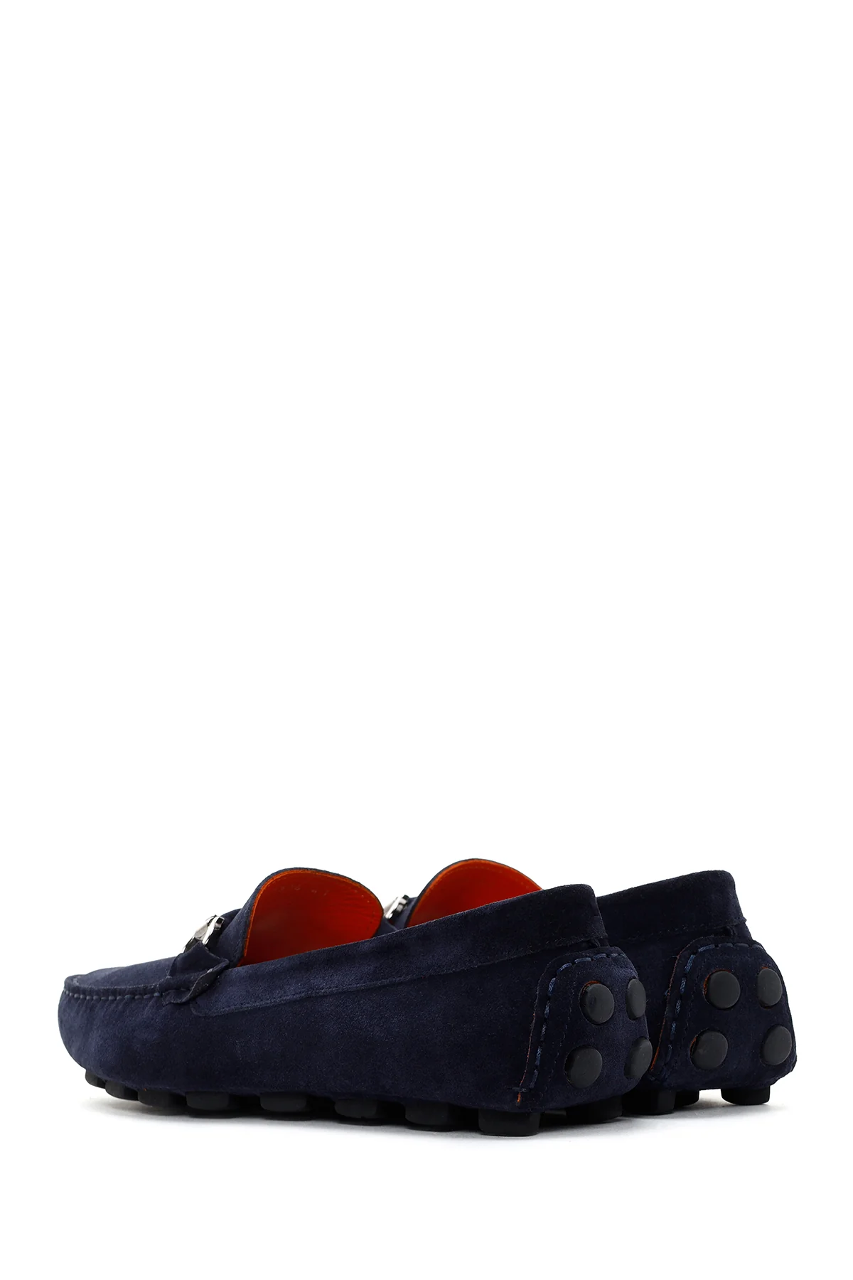 Erkek Lacivert Süet Deri Loafer - Image 5