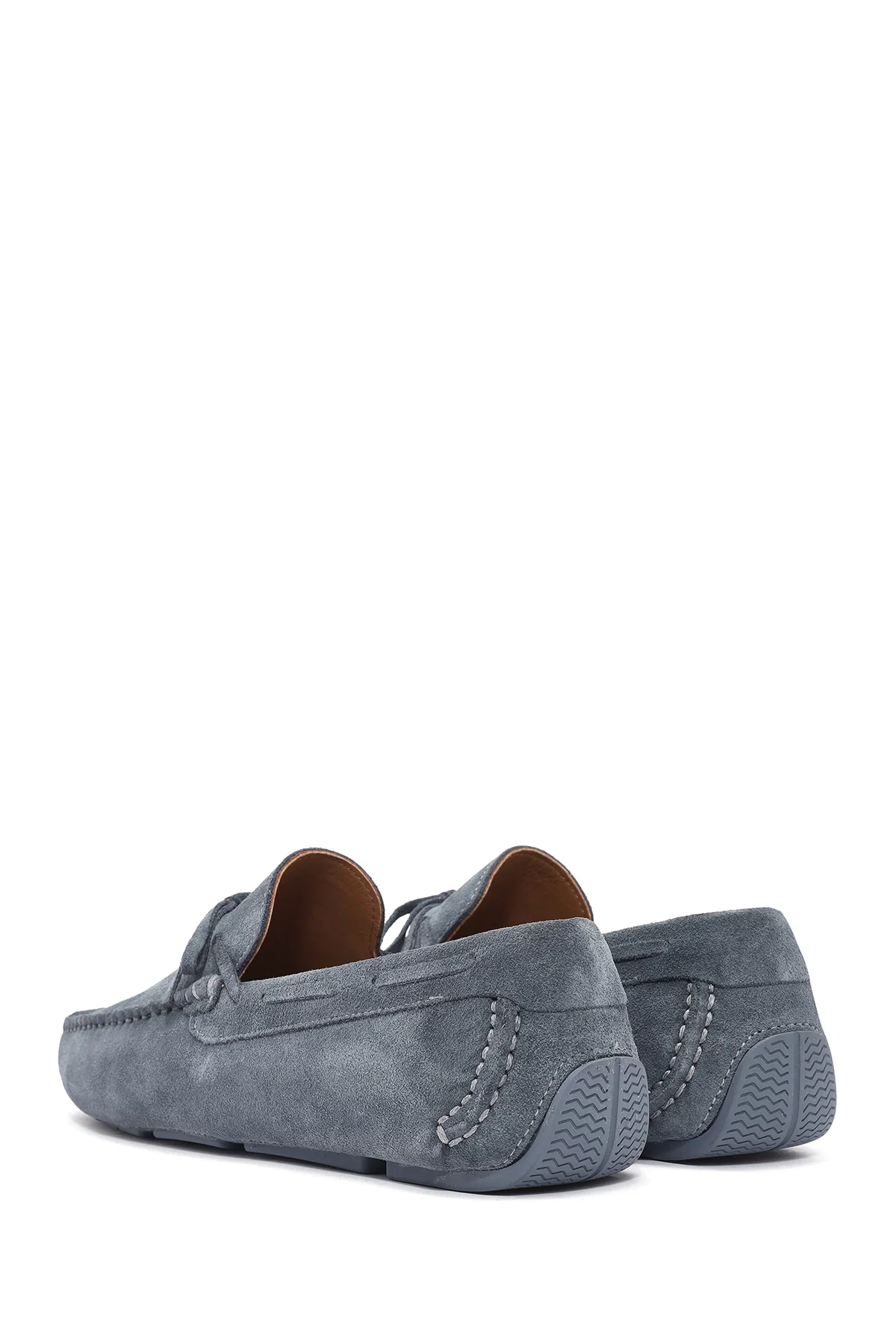 Erkek Lacivert Süet Deri Loafer - Image 5