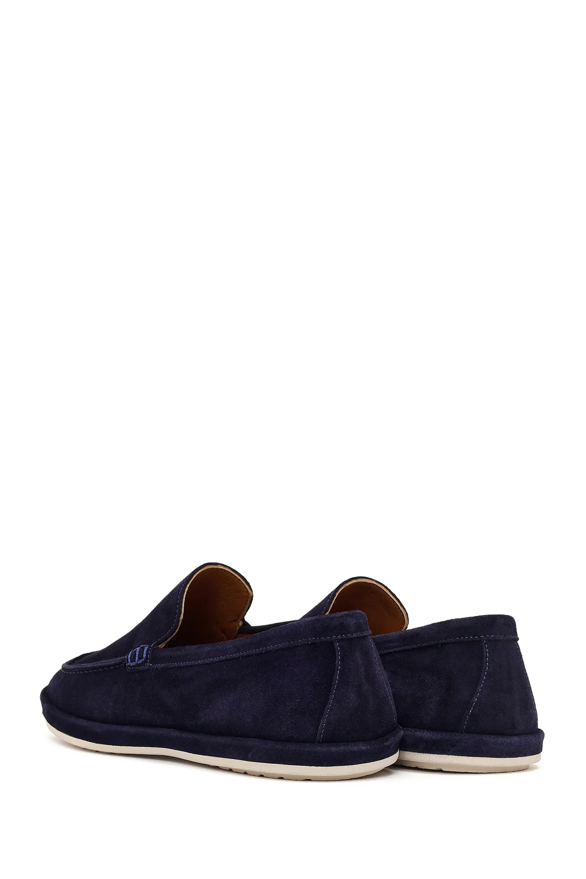 Erkek Lacivert Süet Deri Loafer - Image 6