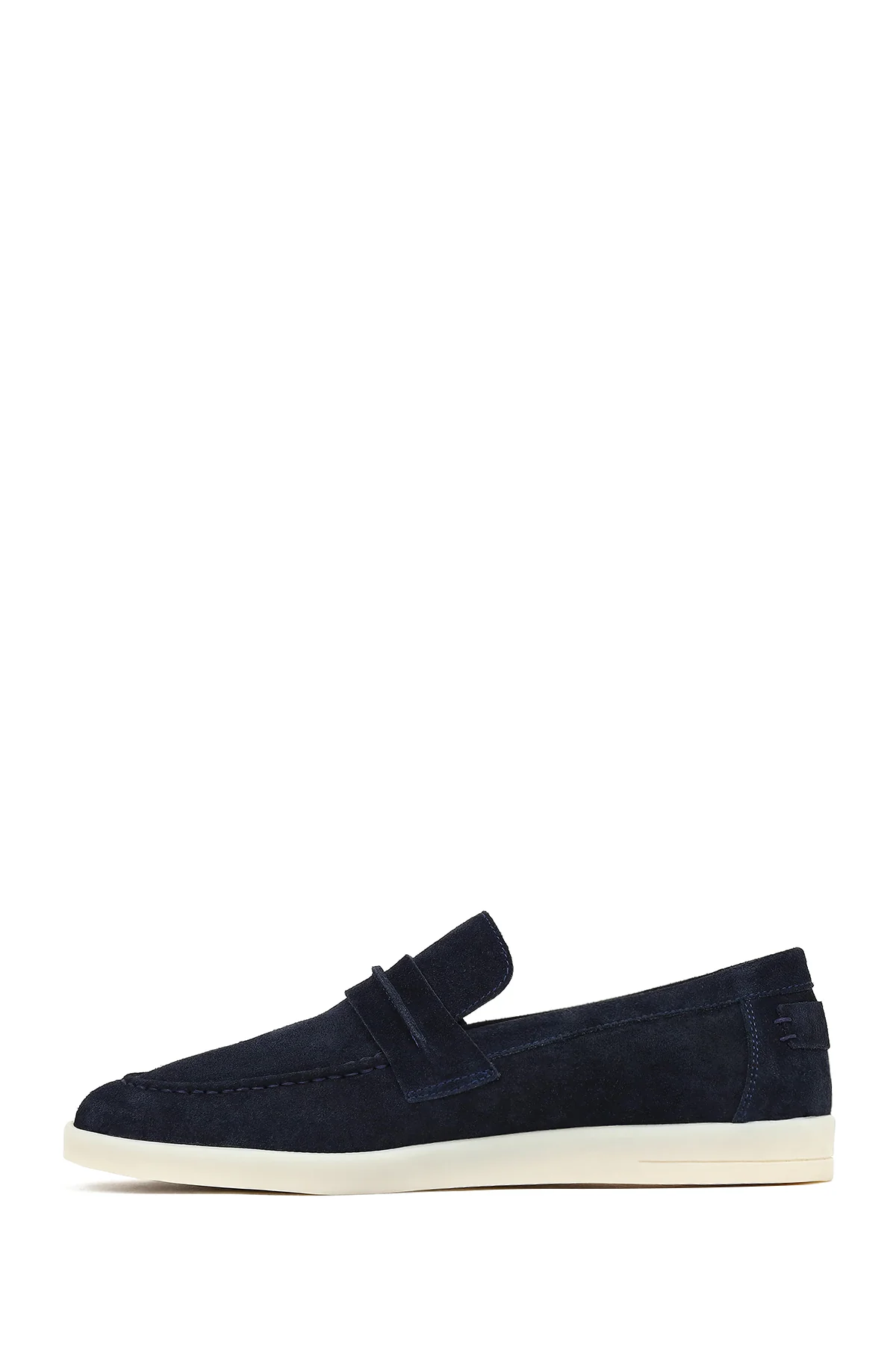 Erkek Lacivert Süet Deri Loafer - Image 3