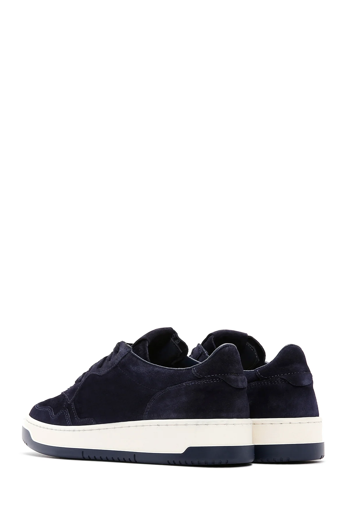 Erkek Lacivert Süet Deri Sneaker - Image 5