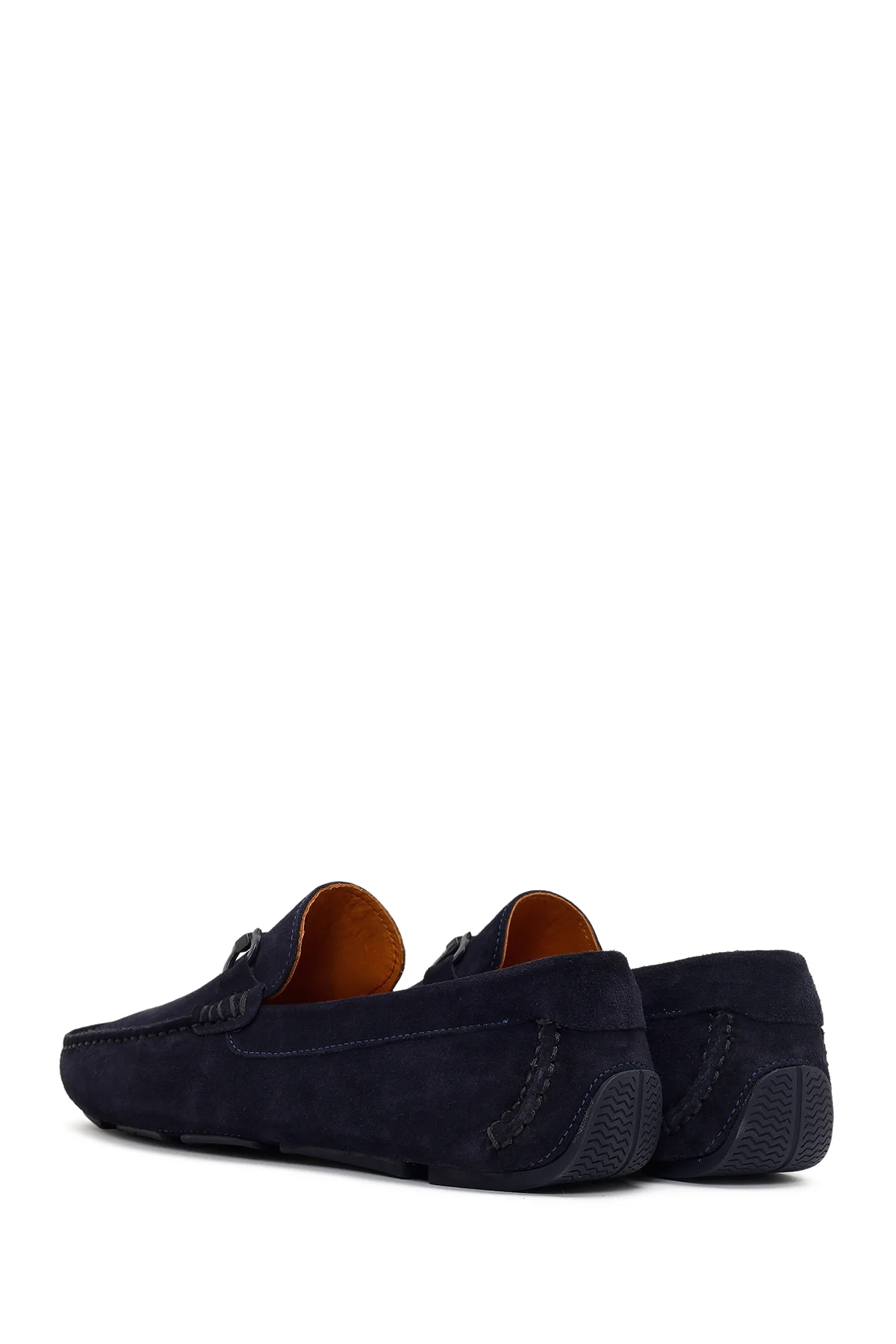 Erkek Lacivert Tokalı Süet Deri Loafer - Image 6