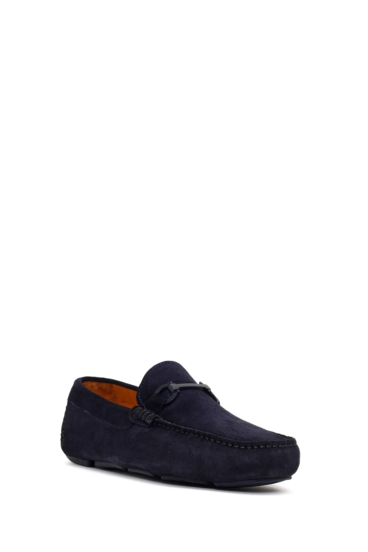 Erkek Lacivert Tokalı Süet Deri Loafer - Image 7