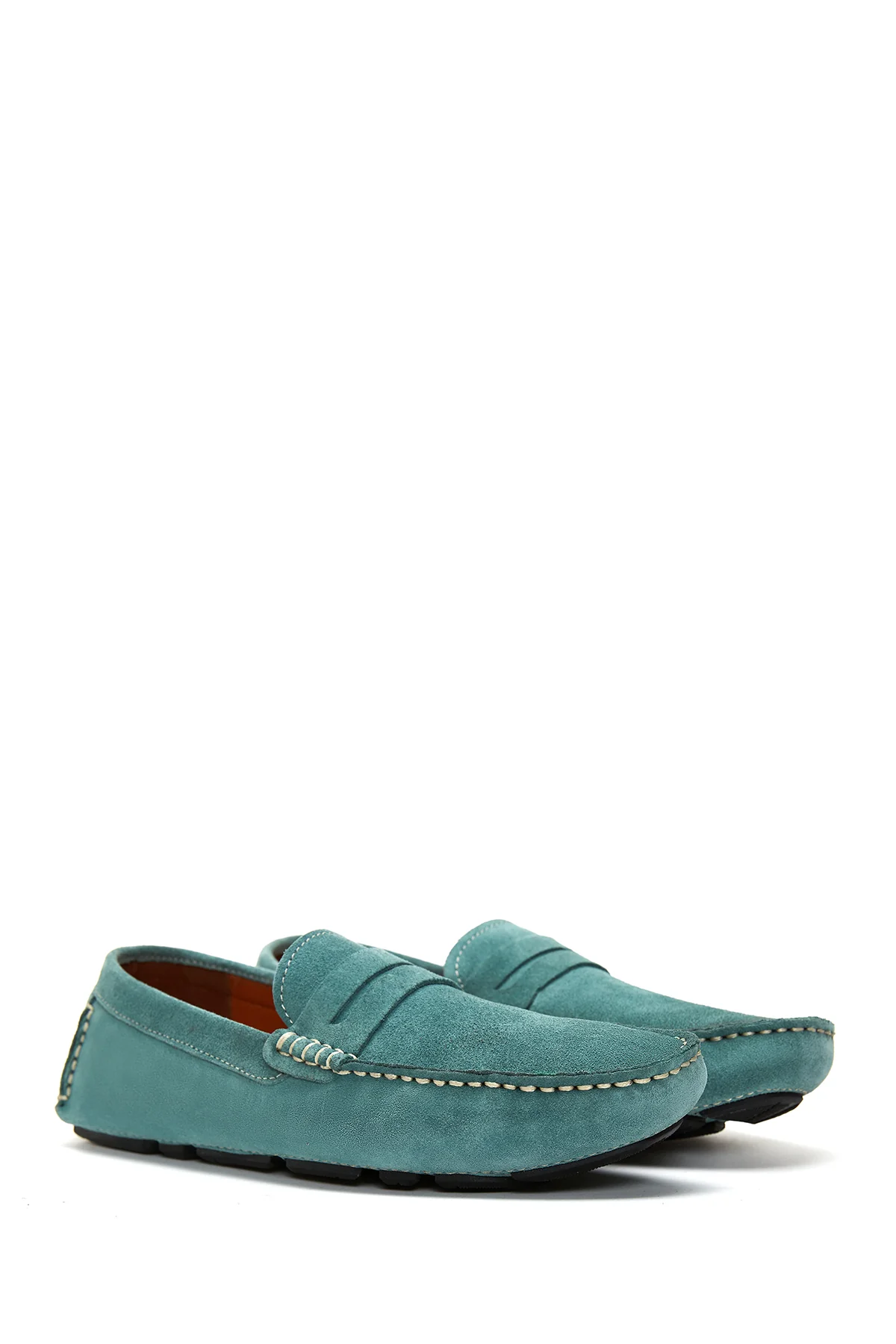 Erkek Mavi Süet Deri Casual Loafer - Image 3