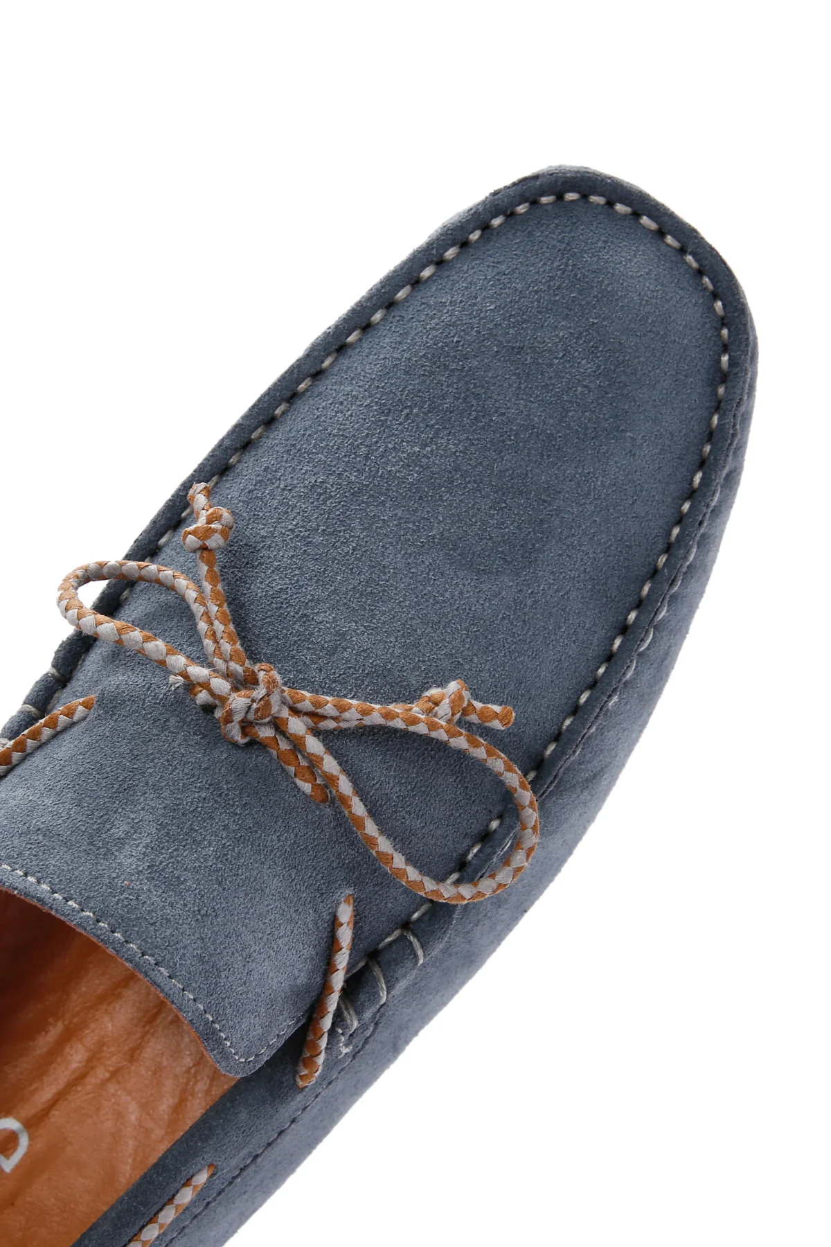 Erkek Mavi Süet Deri Casual Loafer - Image 13