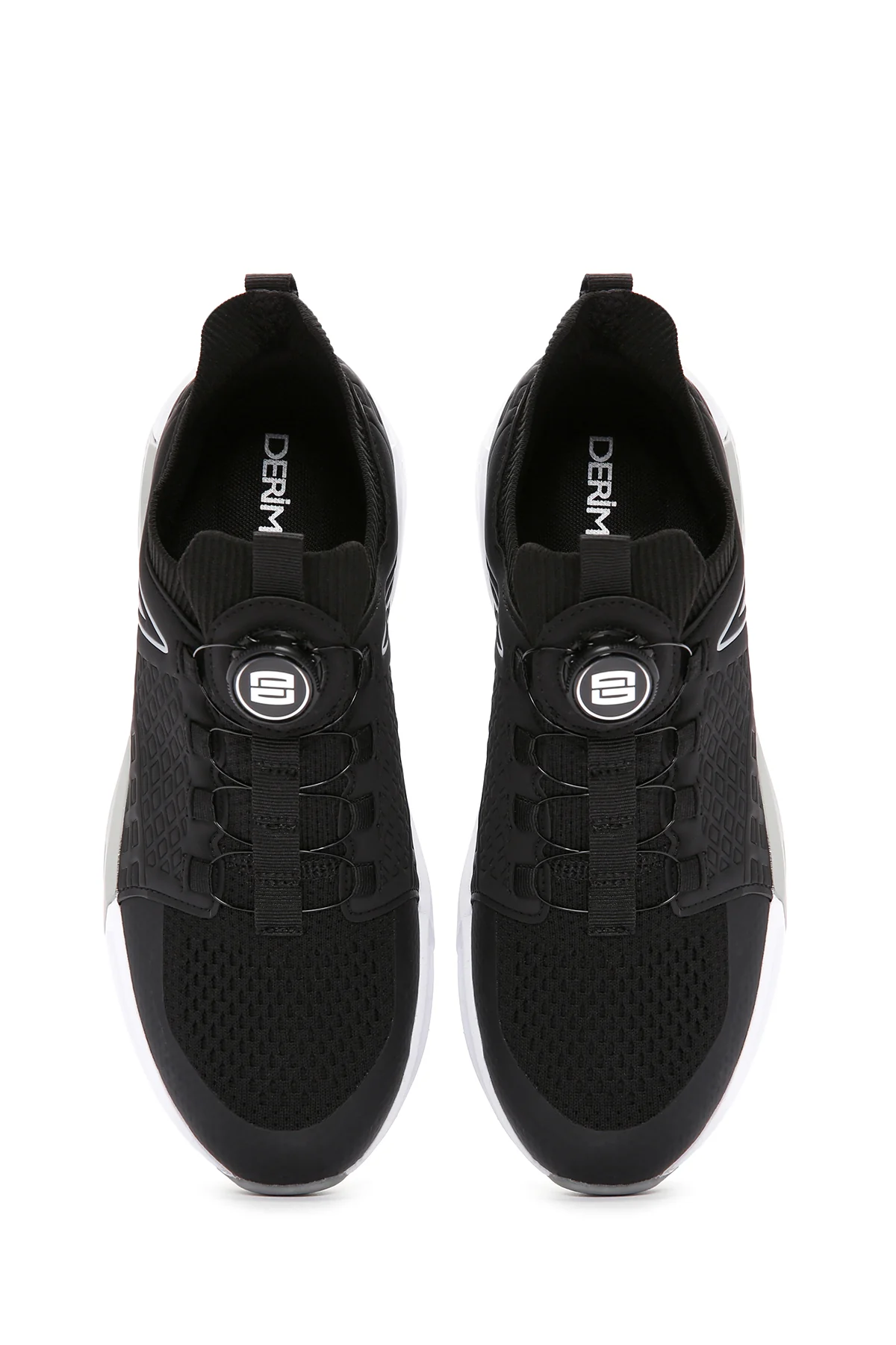 Erkek Siyah Bağcık Mekanizmalı Kalın Tabanlı Deri Sneaker - Image 7