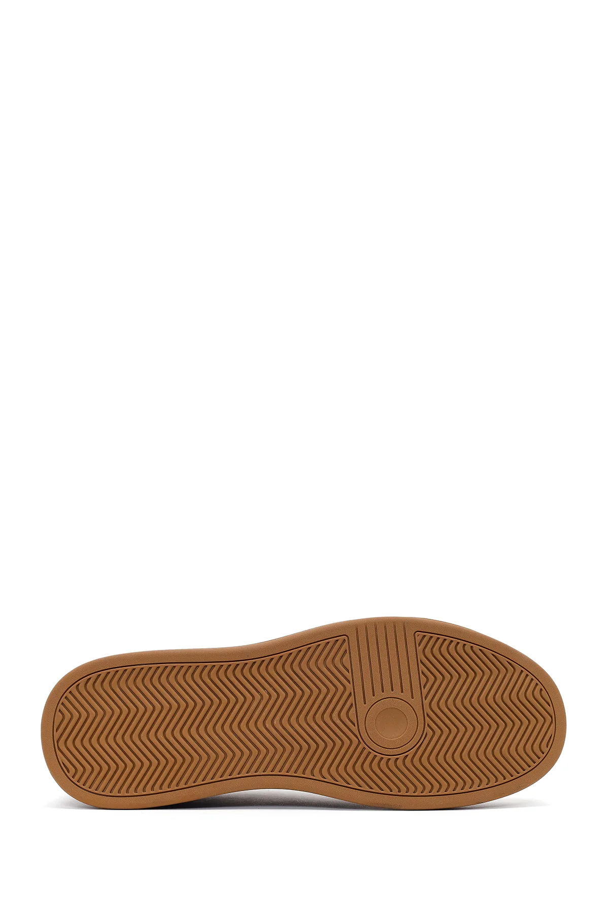 Erkek Siyah Bağcıklı Baskılı Deri Sneaker - Image 5