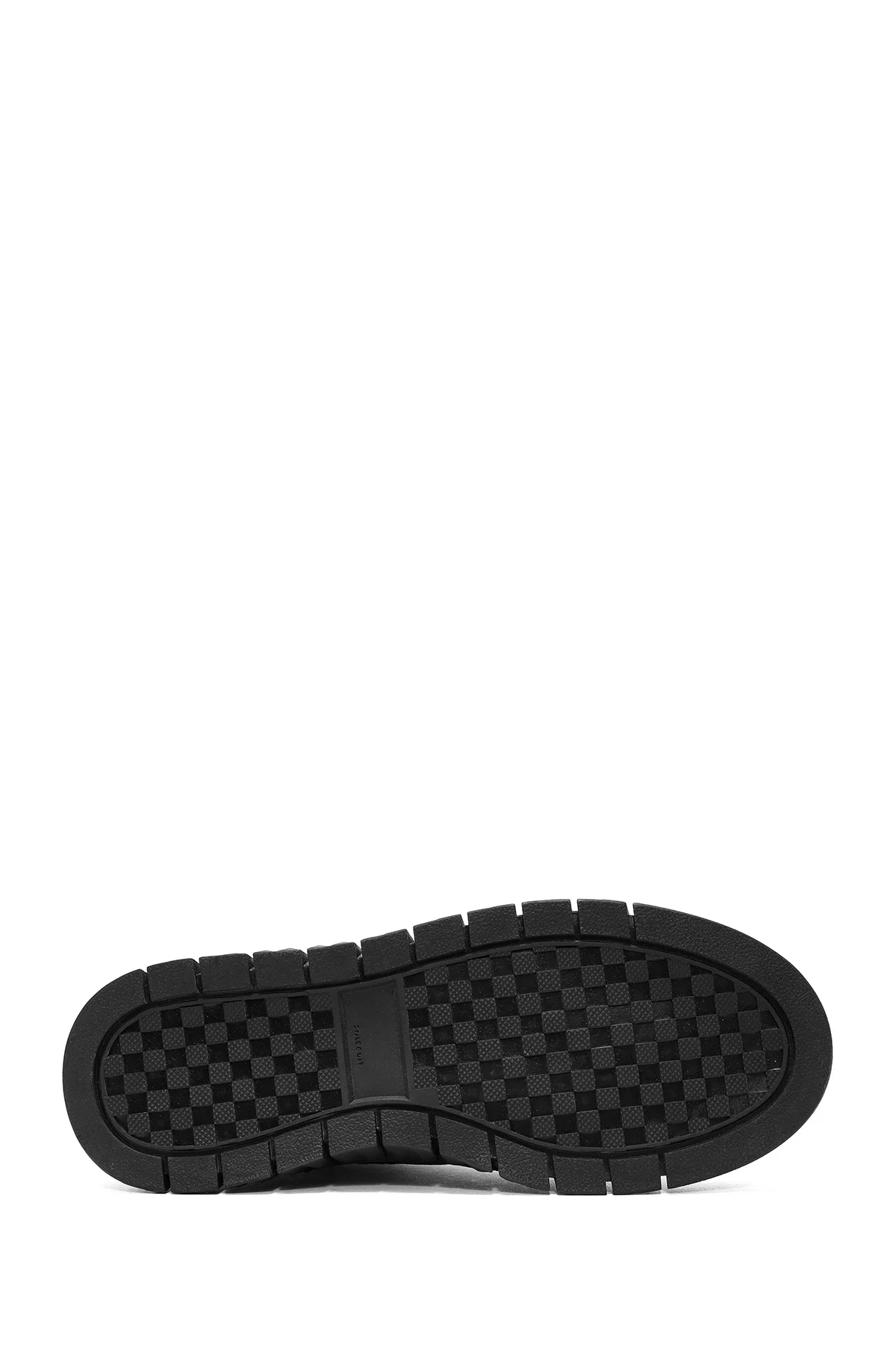 Erkek Siyah Bağcıklı Deri Bilekli Sneaker - Image 5