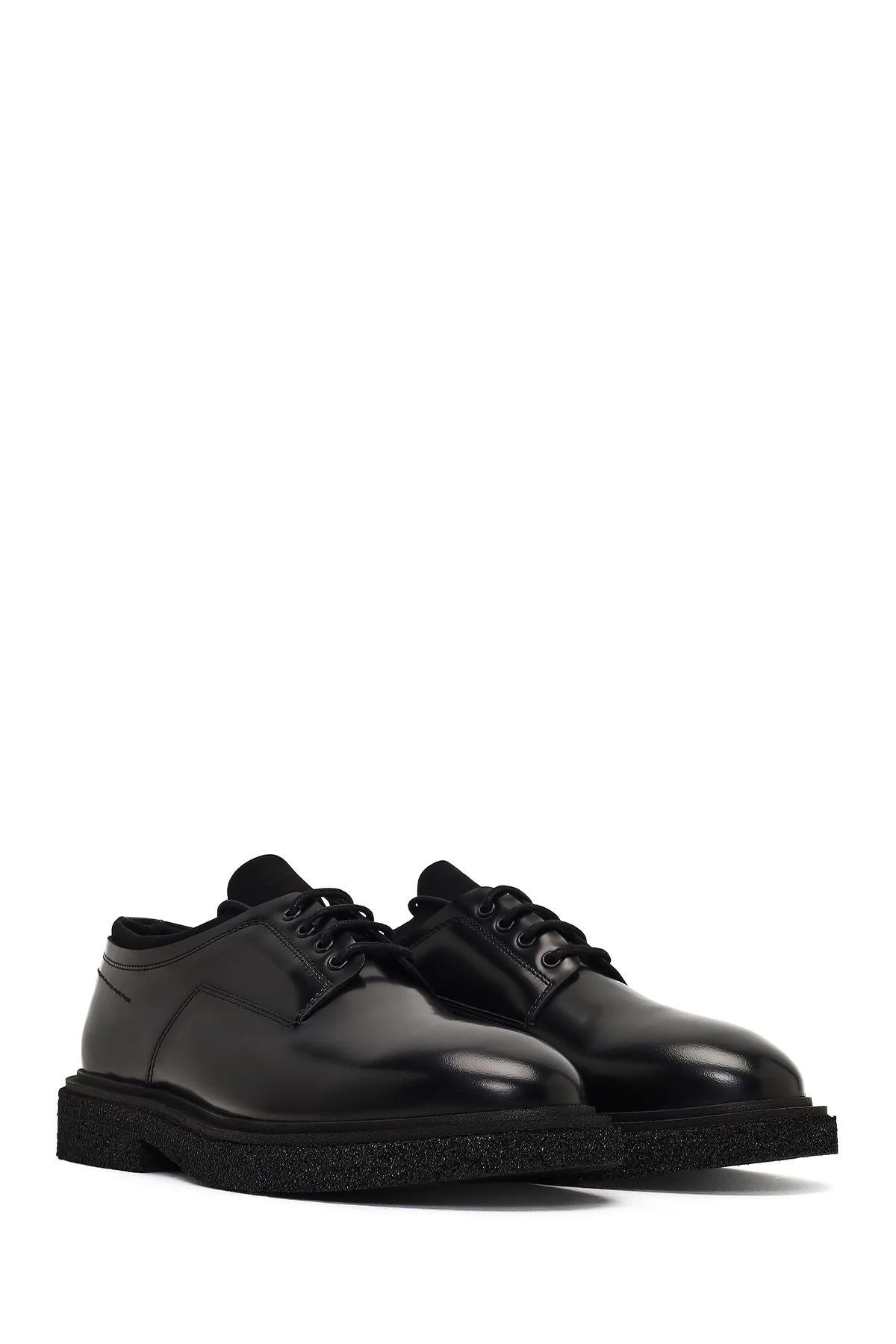 Erkek Siyah Bağcıklı Deri Casual Ayakkabı - Image 3