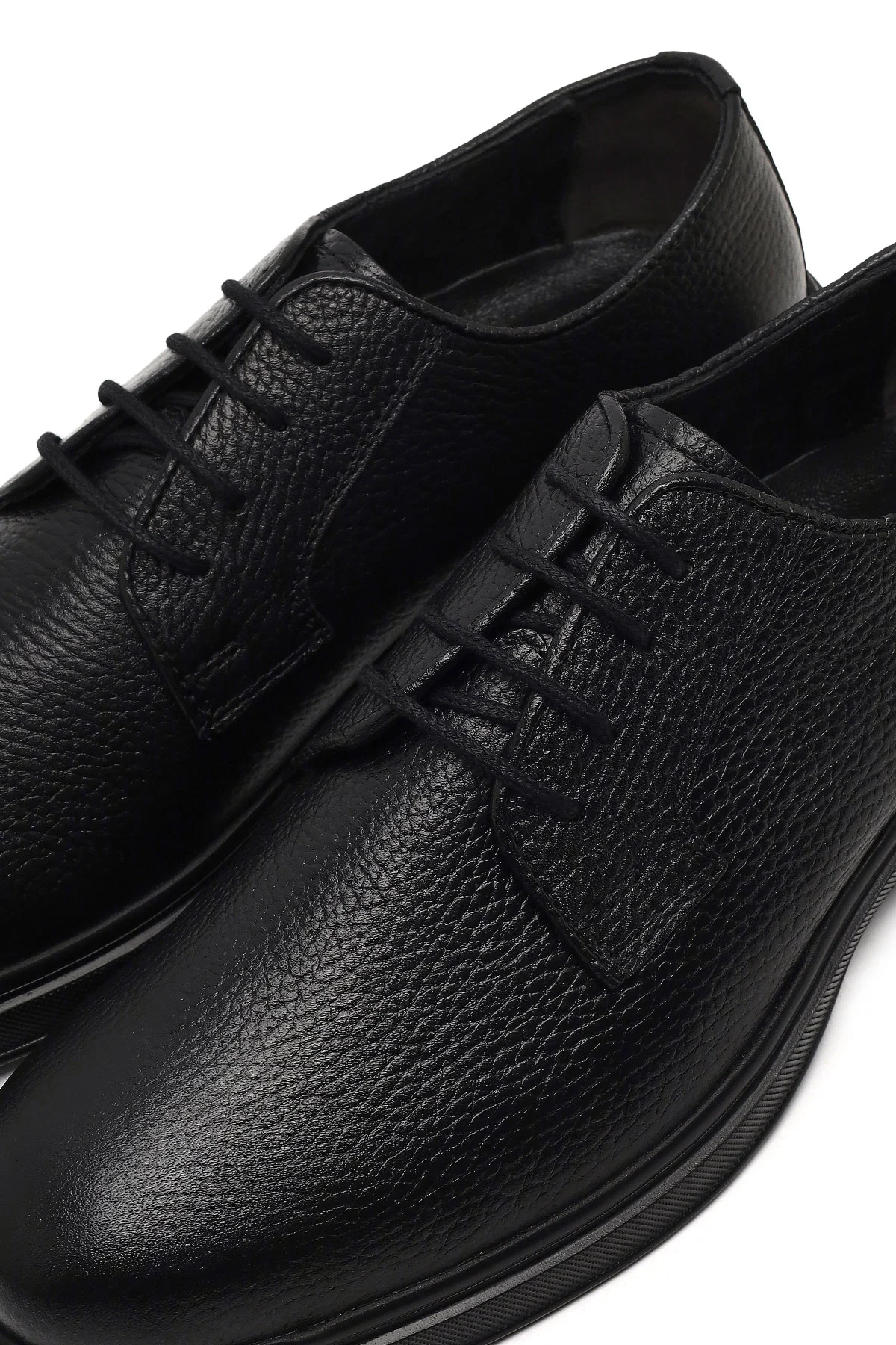 Erkek Siyah Bağcıklı Deri Casual Ayakkabı - Image 10