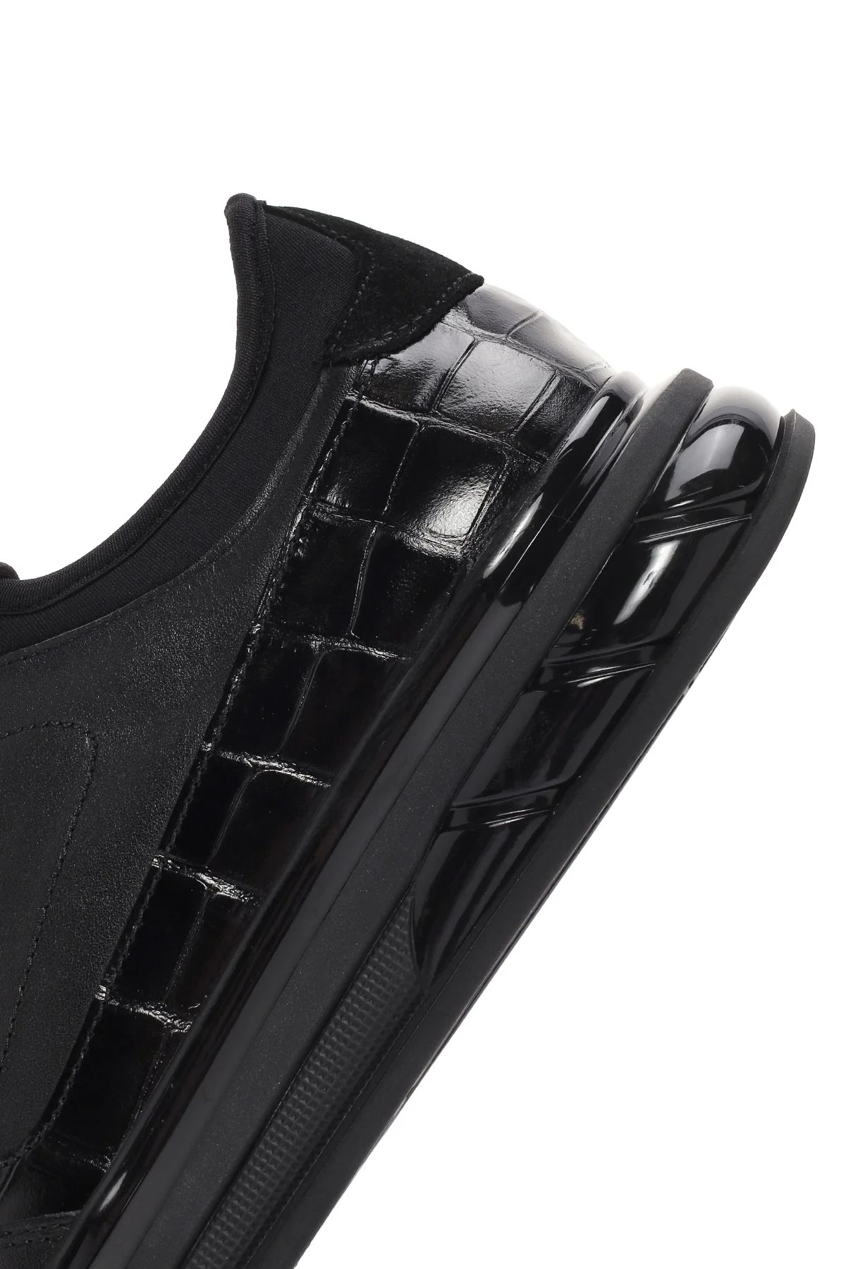 Erkek Siyah Bağcıklı Deri Casual Sneaker - Image 11