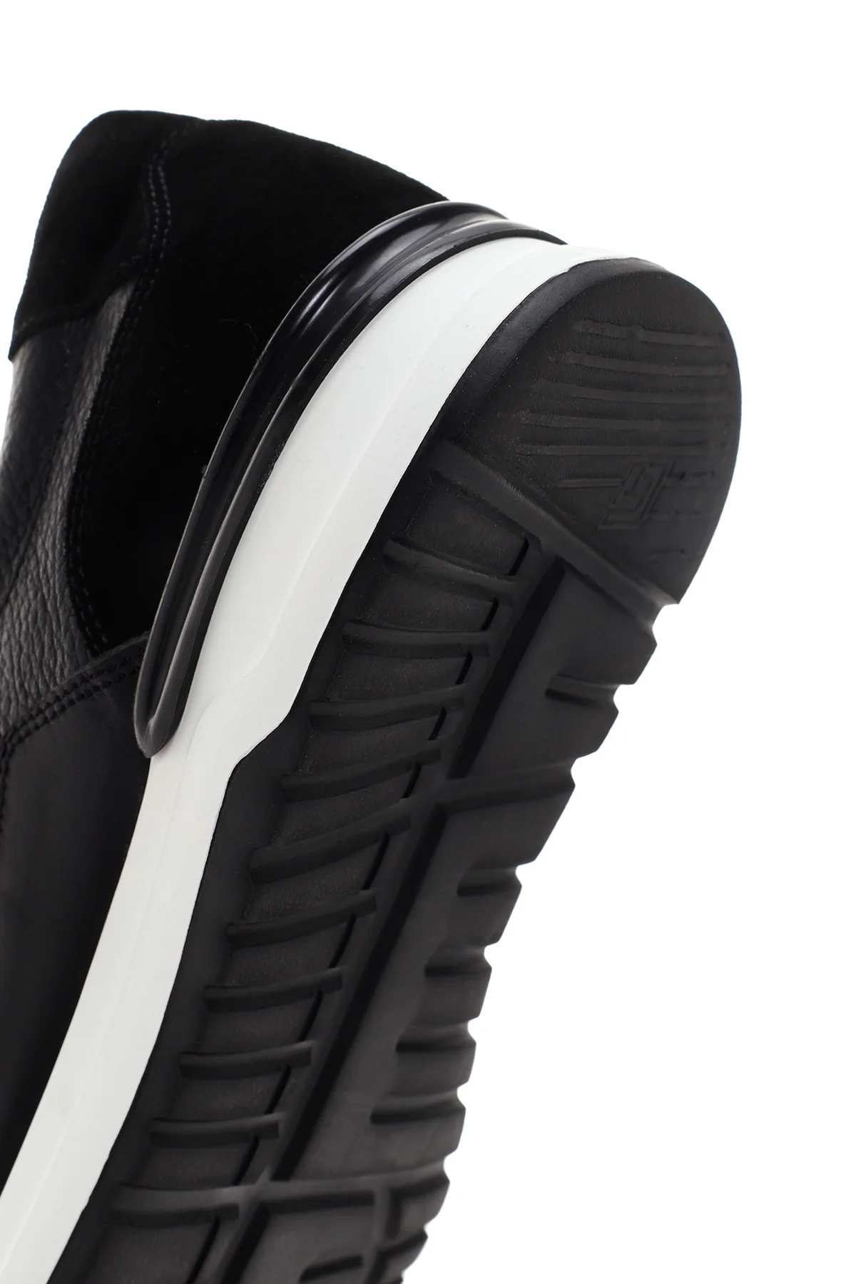 Erkek Siyah Bağcıklı Deri Casual Sneaker - Image 8