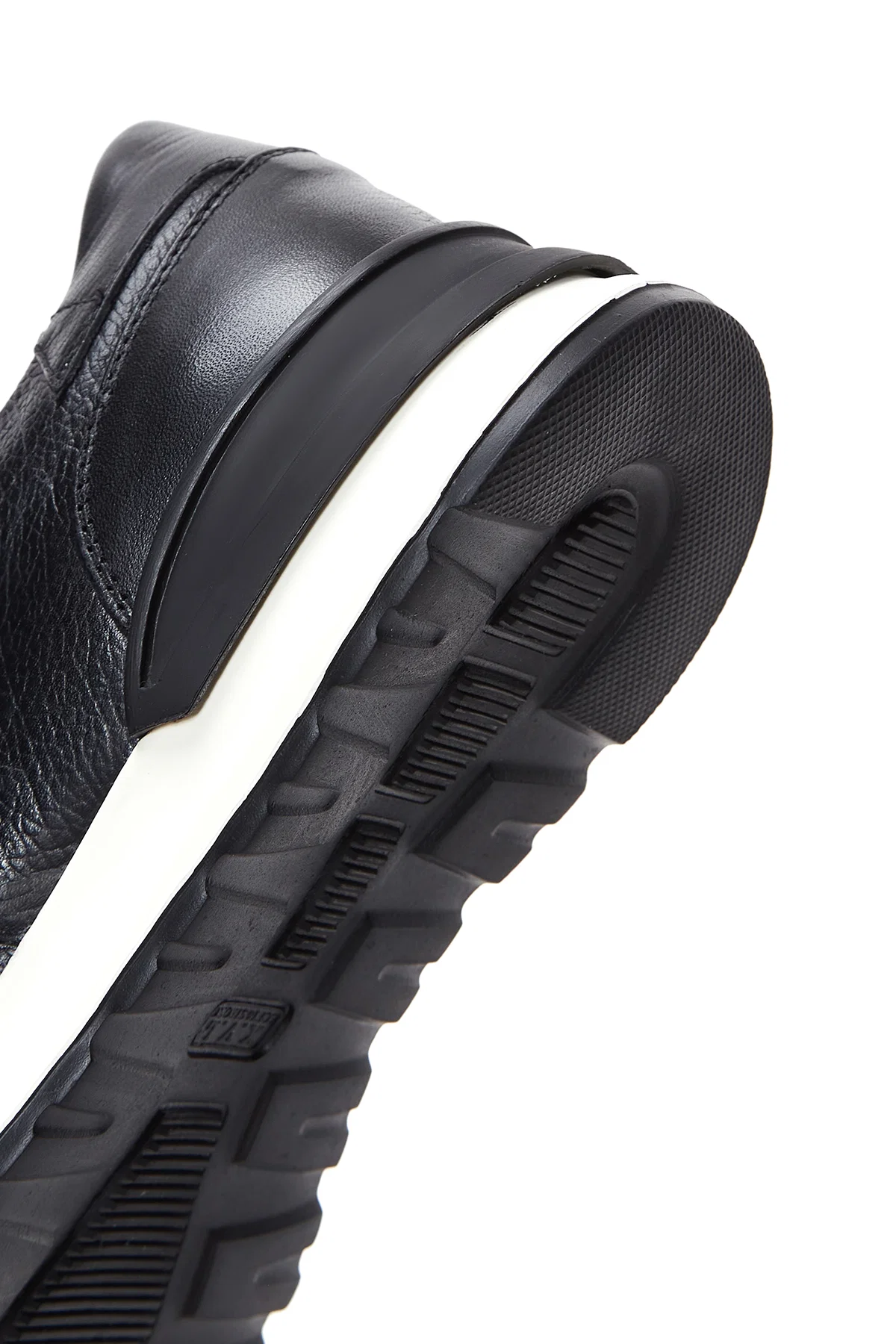 Erkek Siyah Bağcıklı Deri Casual Sneaker - Image 8