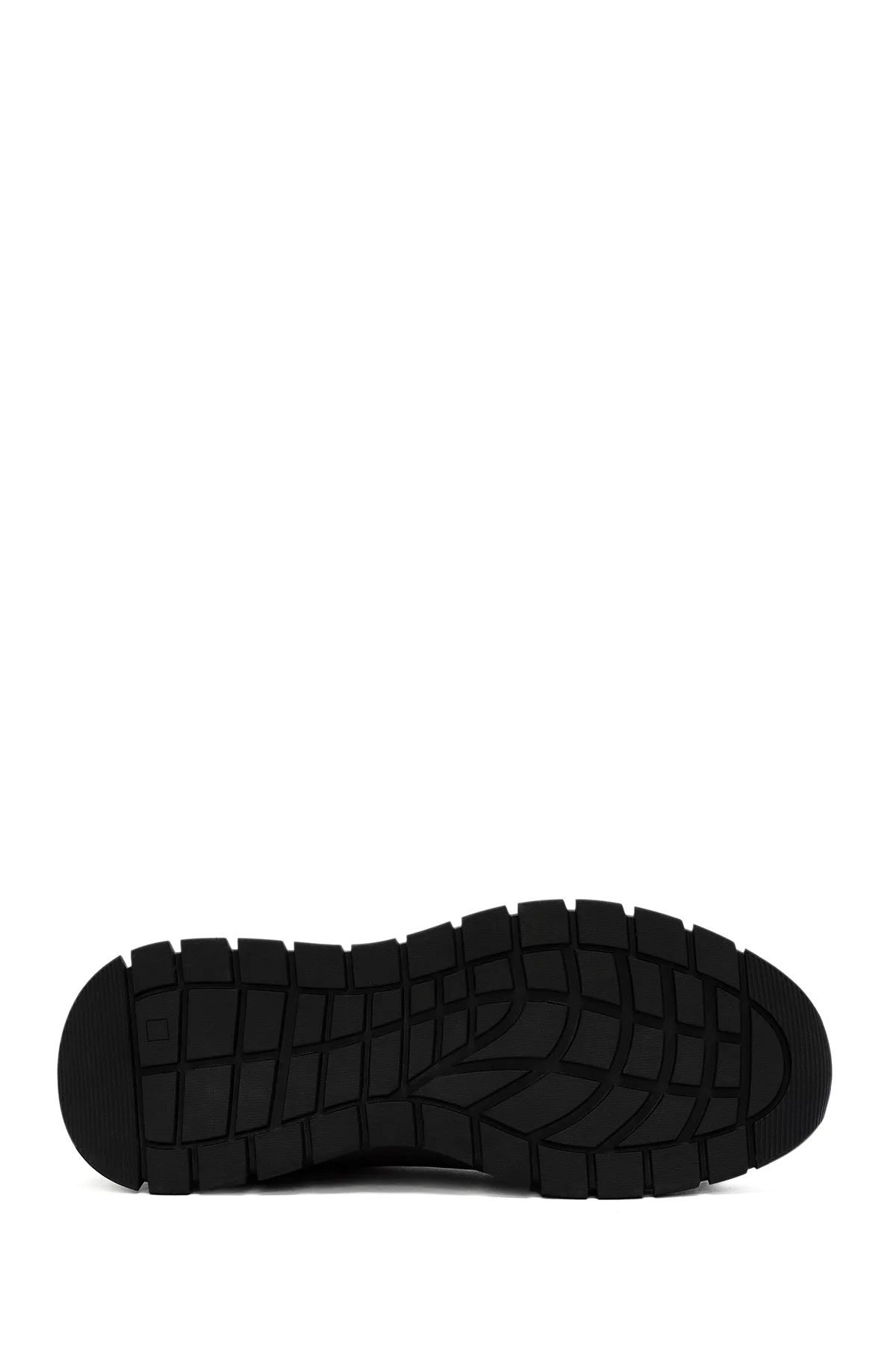 Erkek Siyah Bağcıklı Deri Casual Sneaker - Image 4