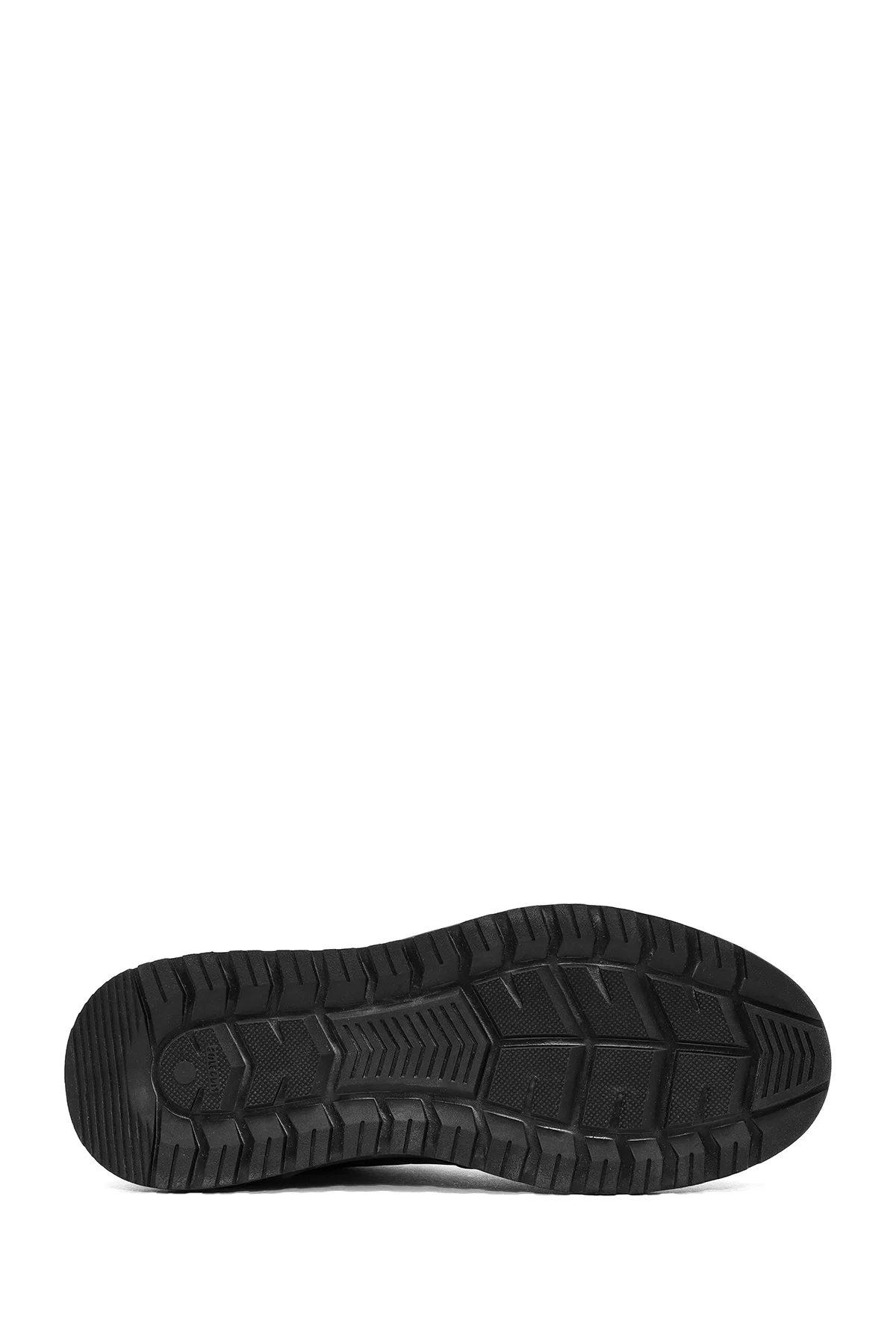 Erkek Siyah Bağcıklı Deri Casual Sneaker - Image 4