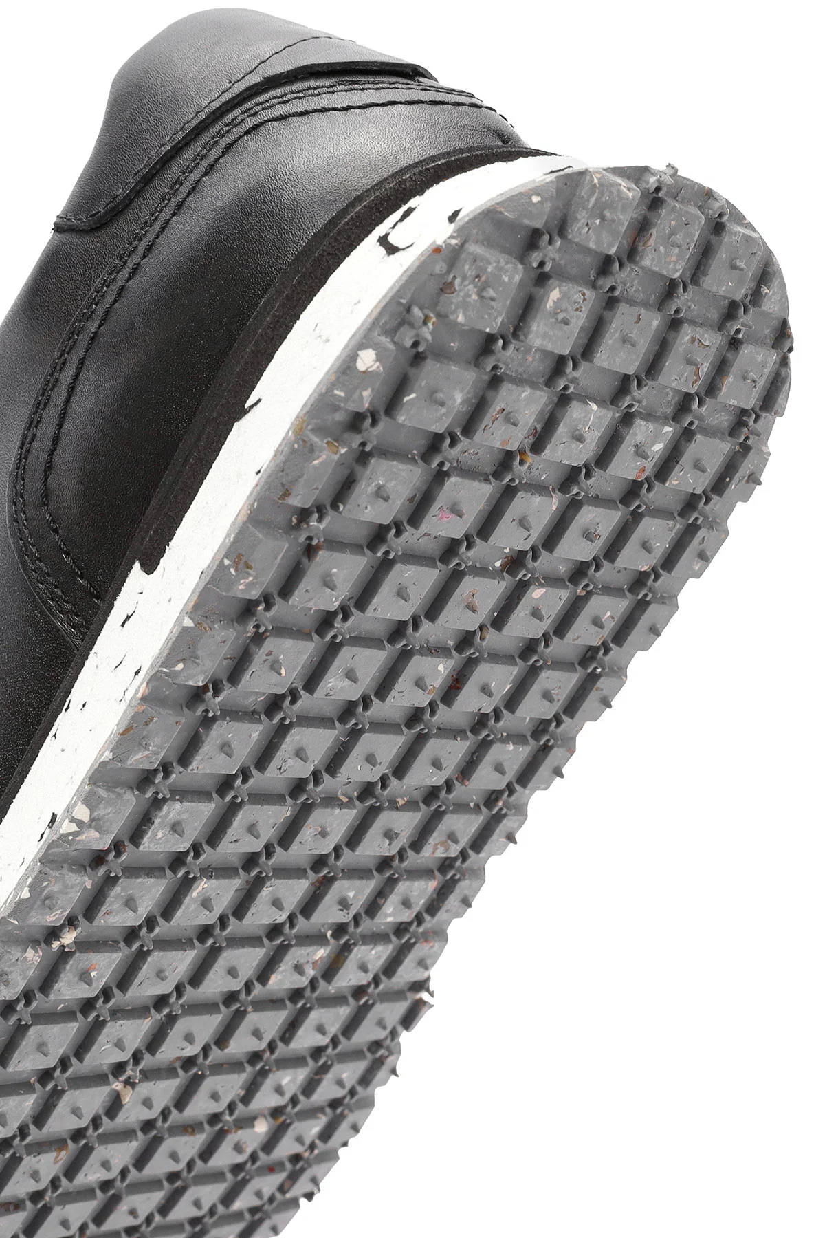 Erkek Siyah Bağcıklı Deri Casual Sneaker - Image 8