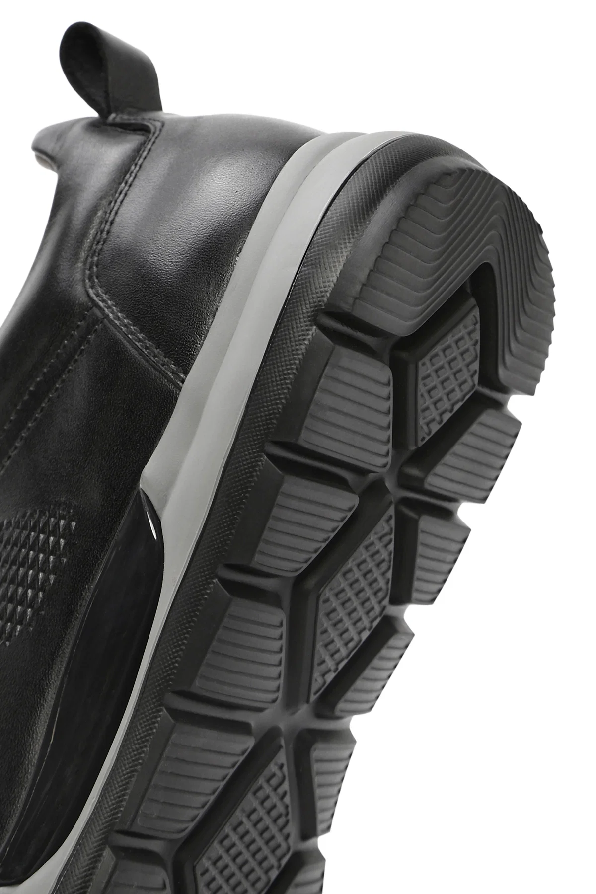 Erkek Siyah Bağcıklı Deri Casual Sneaker - Image 8