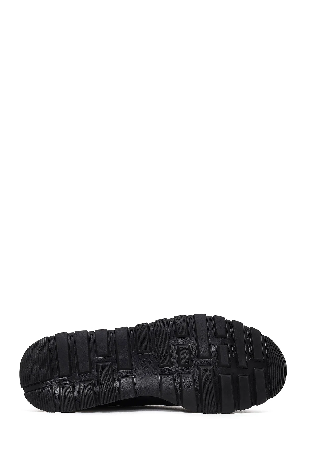 Erkek Siyah Bağcıklı Deri Casual Sneaker - Image 4