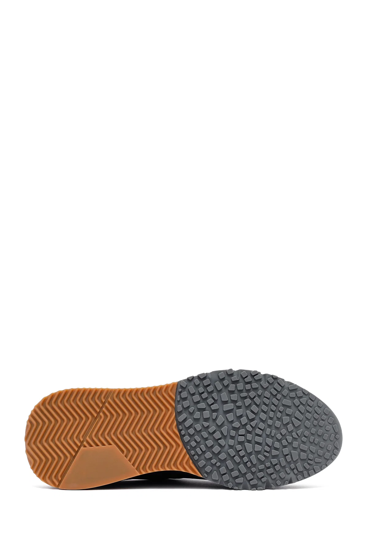 Erkek Siyah Bağcıklı Deri Casual Sneaker - Image 4