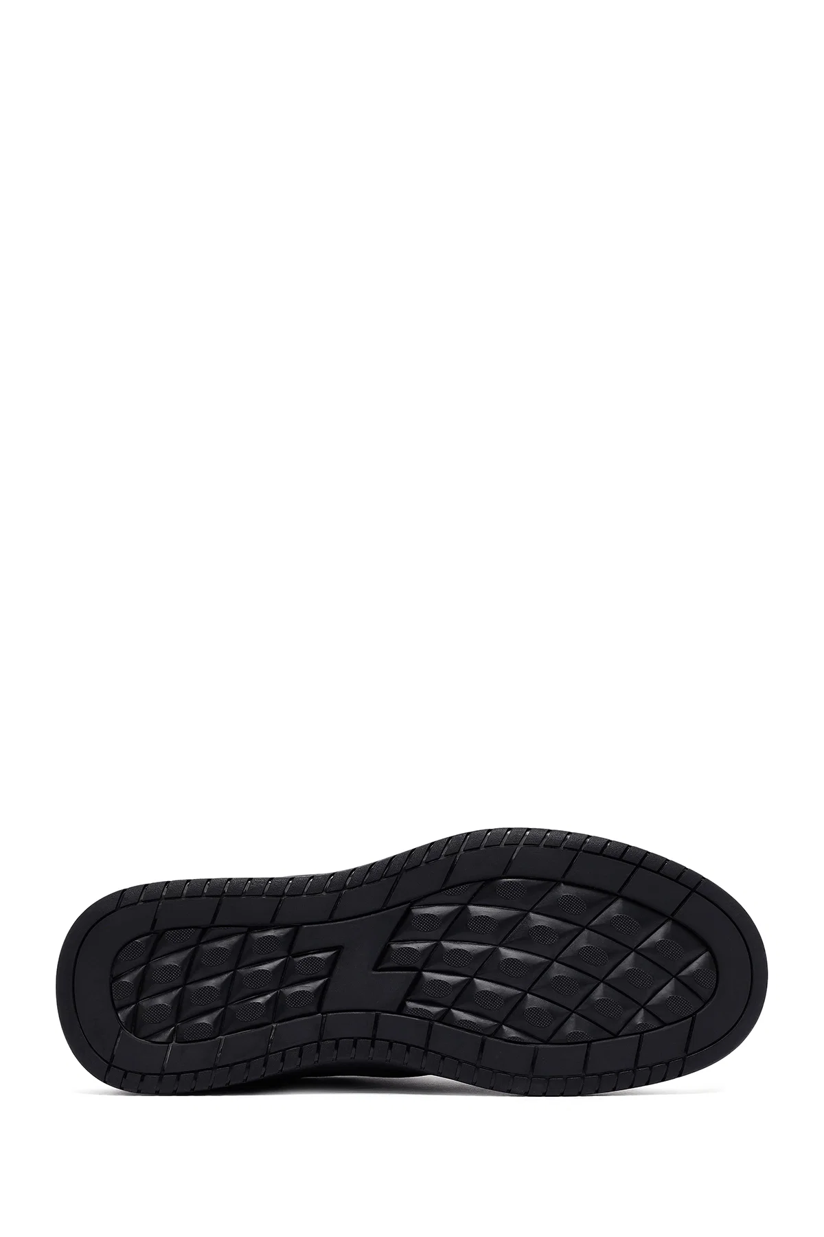Erkek Siyah Bağcıklı Deri Casual Sneaker - Image 4