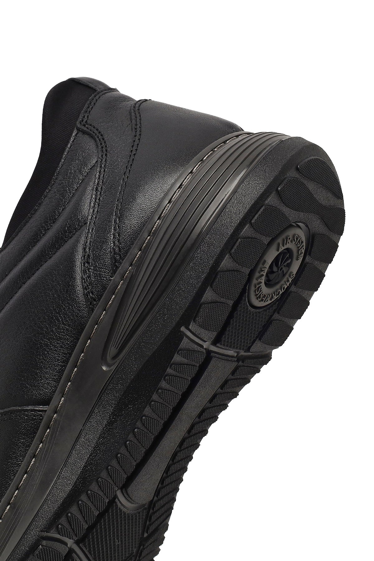 Erkek Siyah Bağcıklı Kalın Tabanlı Deri Casual Sneaker - Image 8