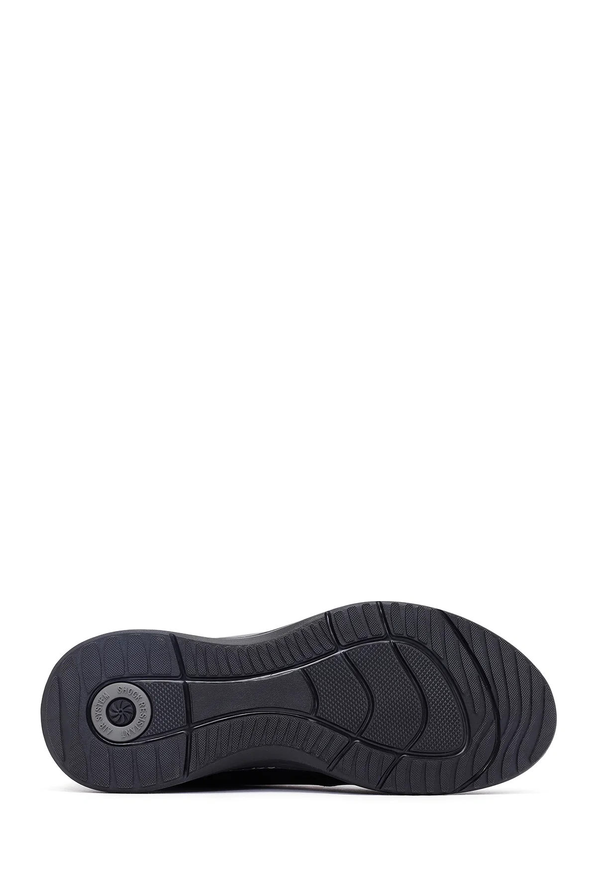 Erkek Siyah Bağcıklı Deri Casual Sneaker - Image 4