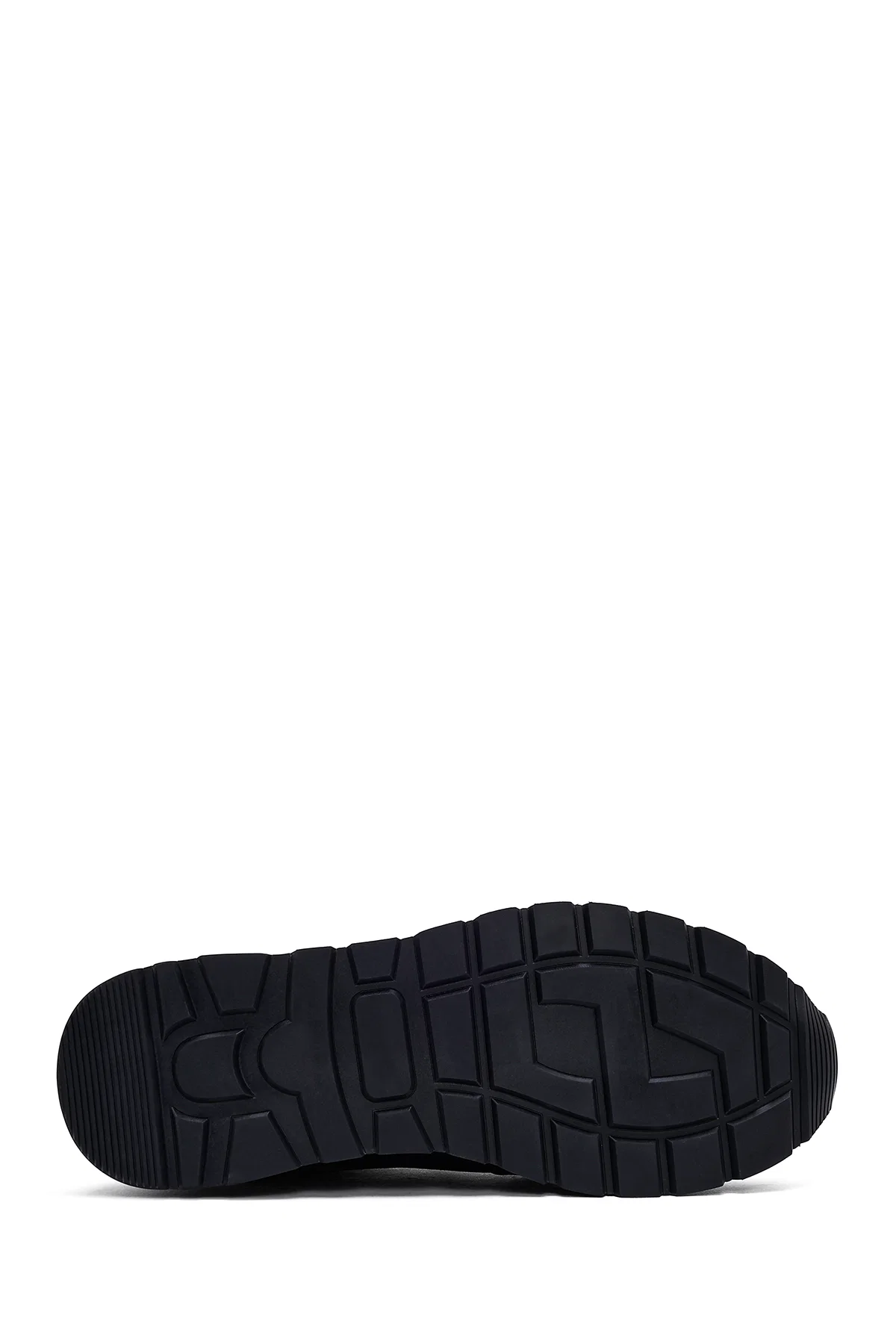 Erkek Siyah Bağcıklı Deri Casual Sneaker - Image 4