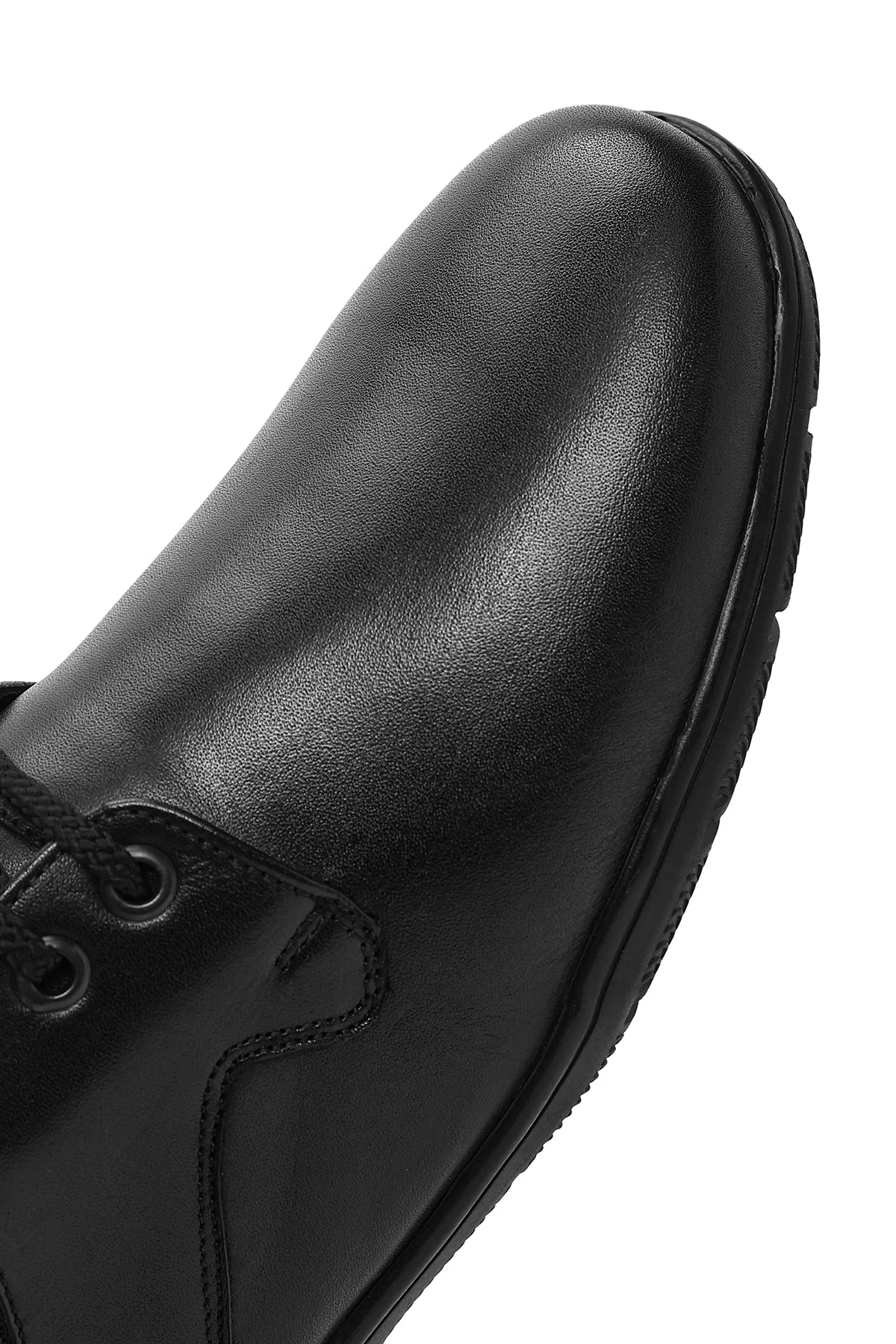 Erkek Siyah Bağcıklı Deri Comfort Ayakkabı - Image 10